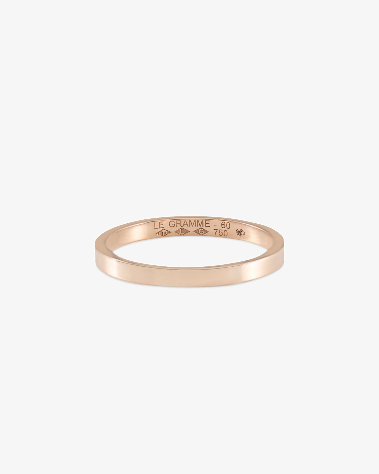 Le gramme 3g polished 18k rose gold band ring