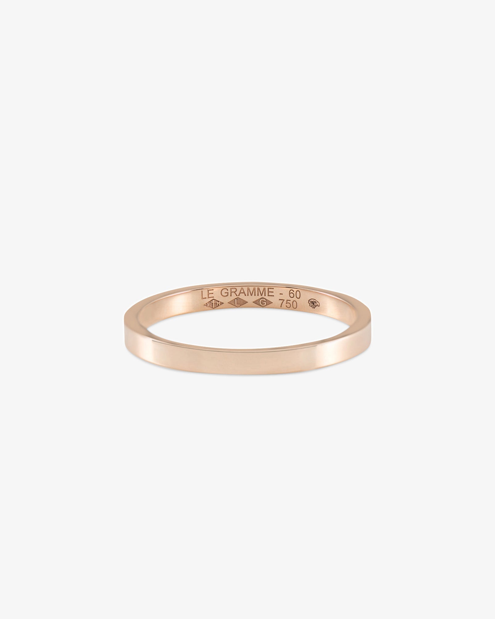 Le gramme 3g polished 18k rose gold band ring