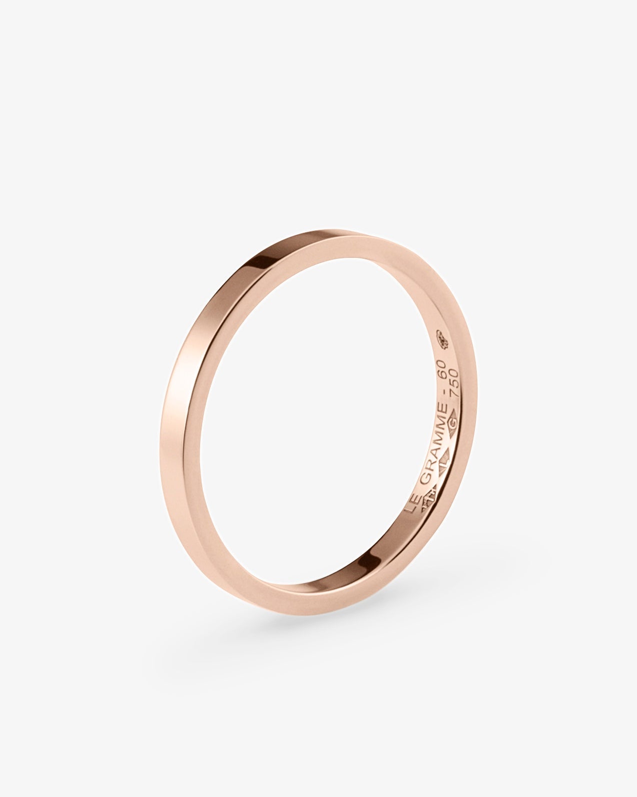 Le gramme 3g polished 18k rose gold band ring