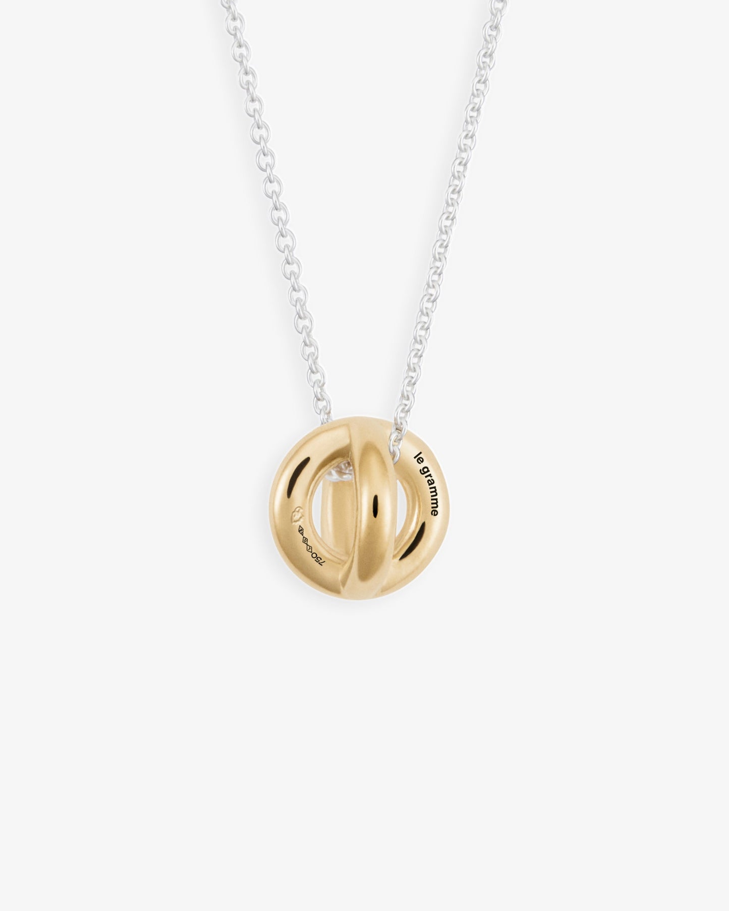 Le gramme 3g polished entrelacs necklace