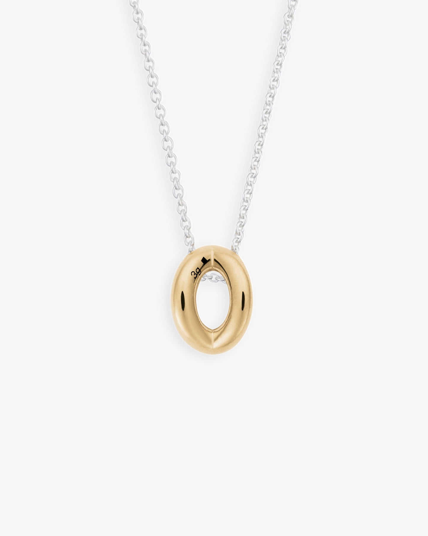 Le gramme 3g polished entrelacs necklace