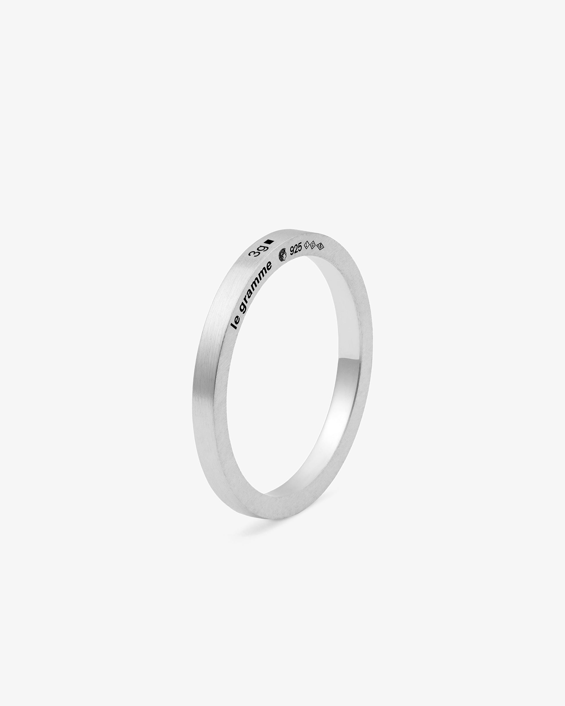 Le gramme 3g brushed ribbon ring