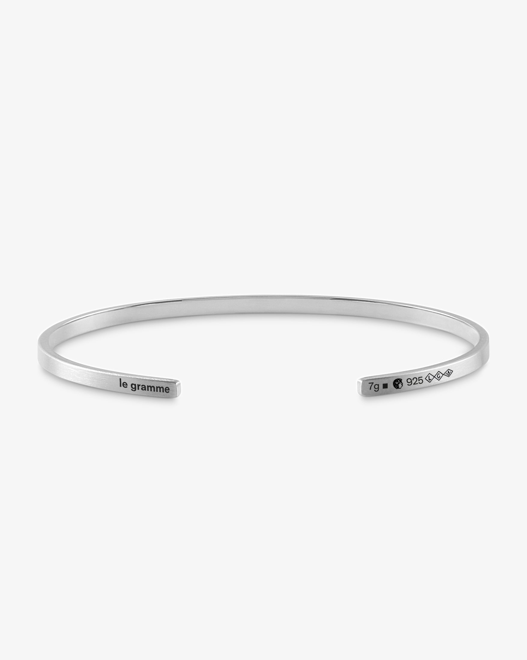 Le gramme 7g brushed ribbon bracelet