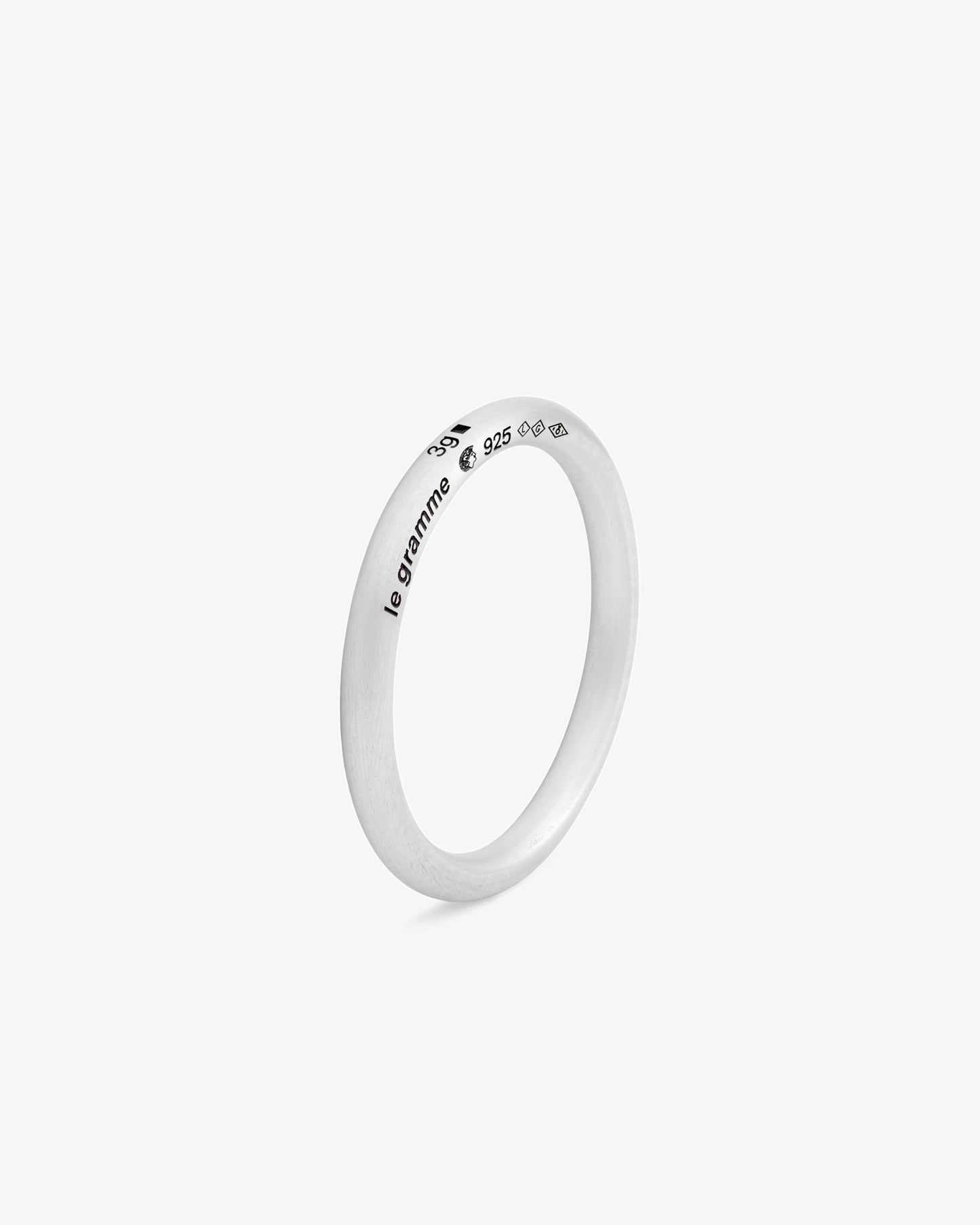Le gramme 3g brushed bangle ring