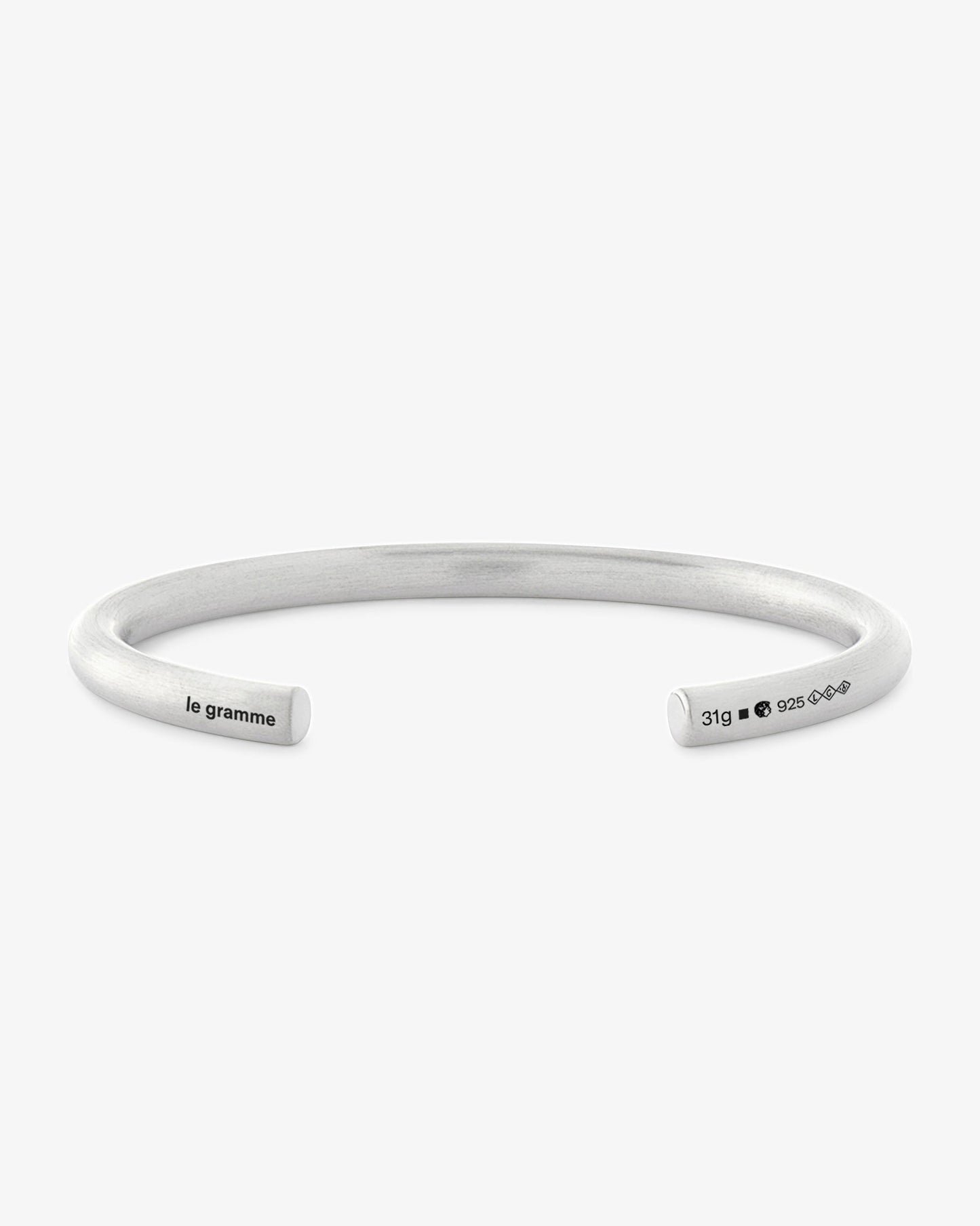 Le gramme 31g brushed bangle bracelet