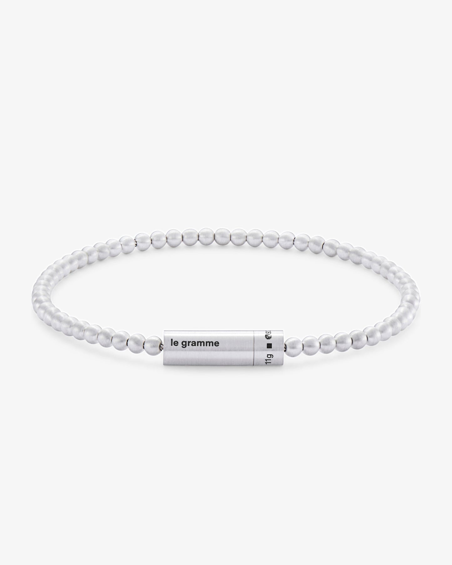 Le gramme 11g brushed beads bracelet