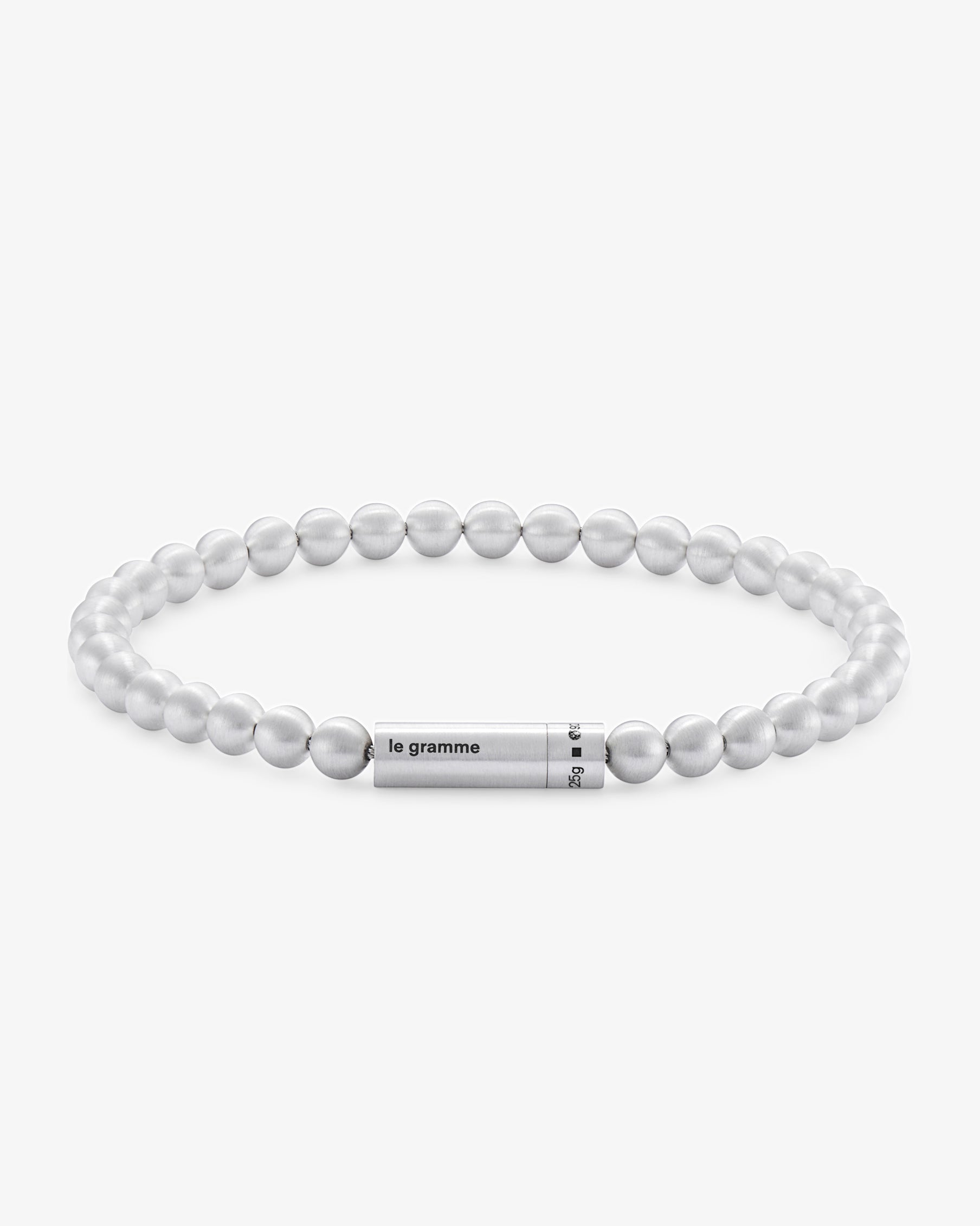 Le gramme 25g brushed beads bracelet