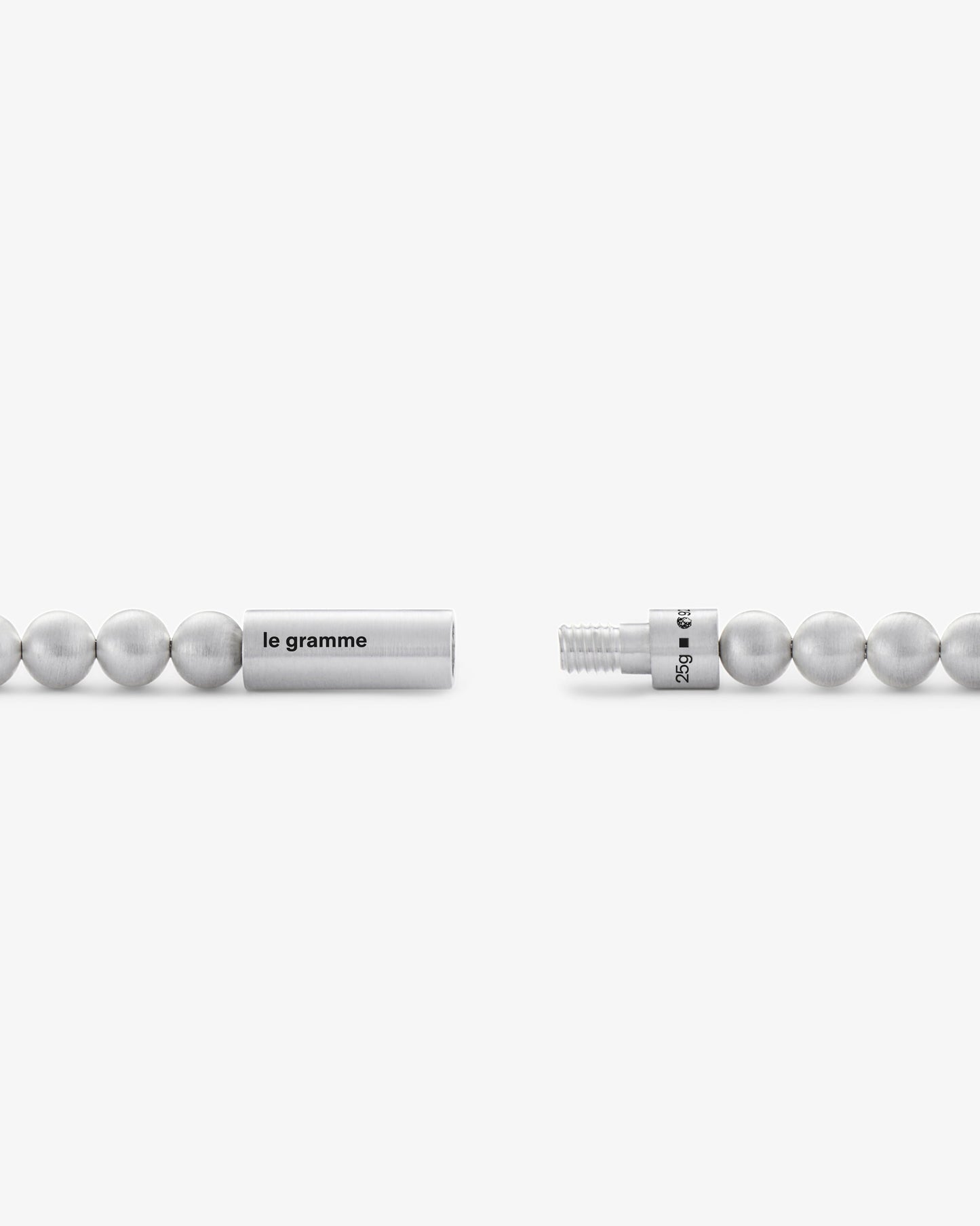Le gramme 25g brushed beads bracelet