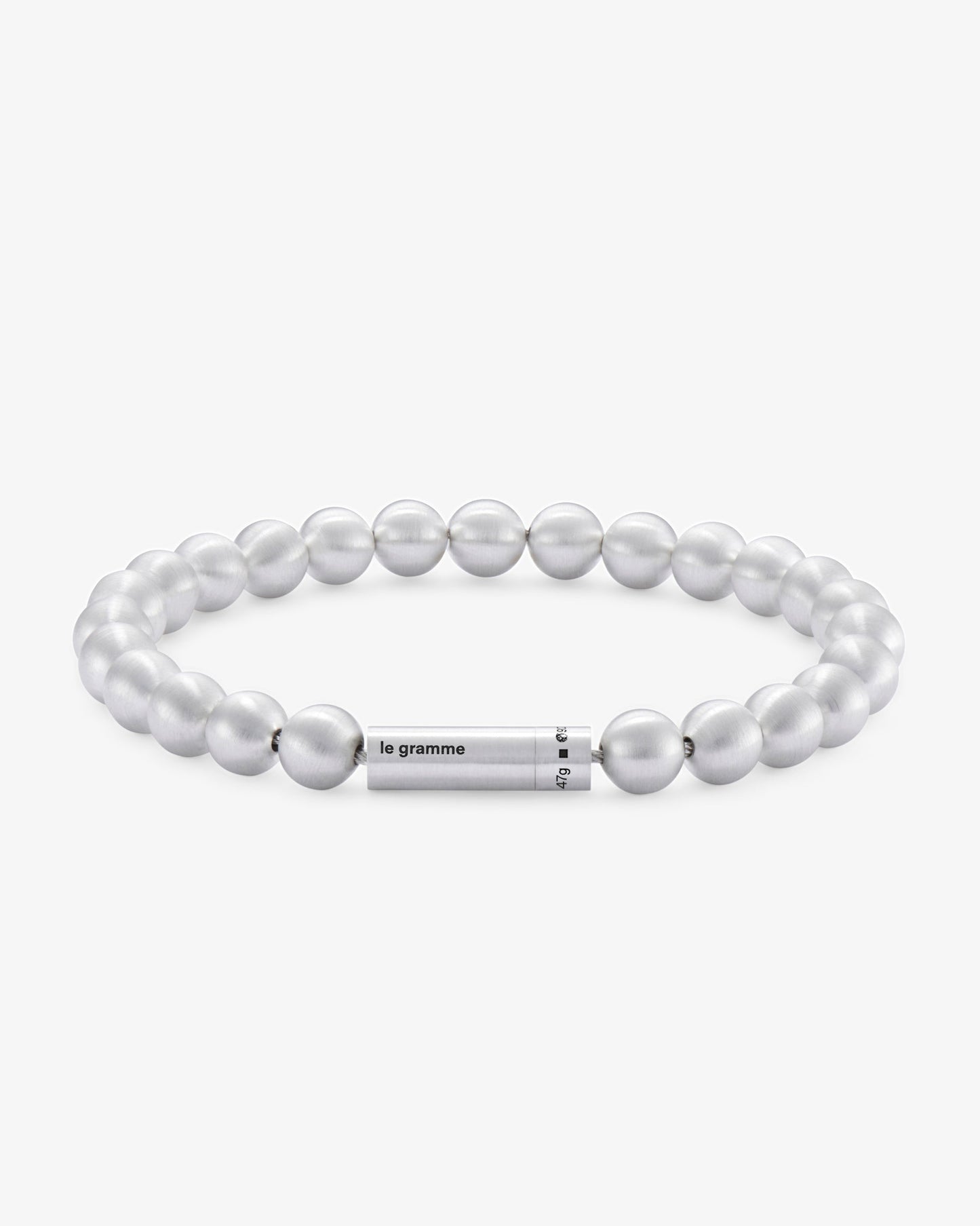 Le gramme 47g brushed beads bracelet