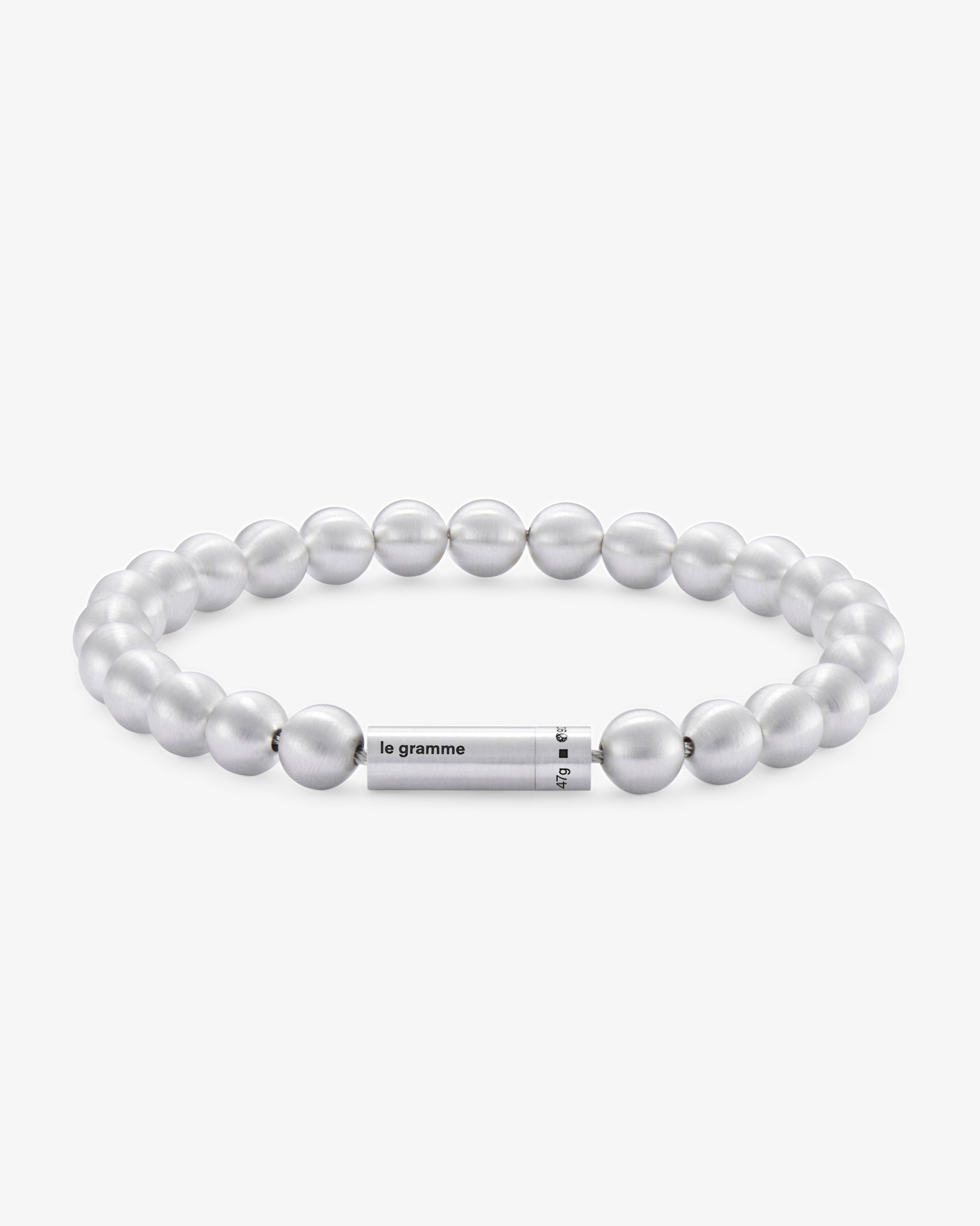 Le gramme 47g brushed beads bracelet