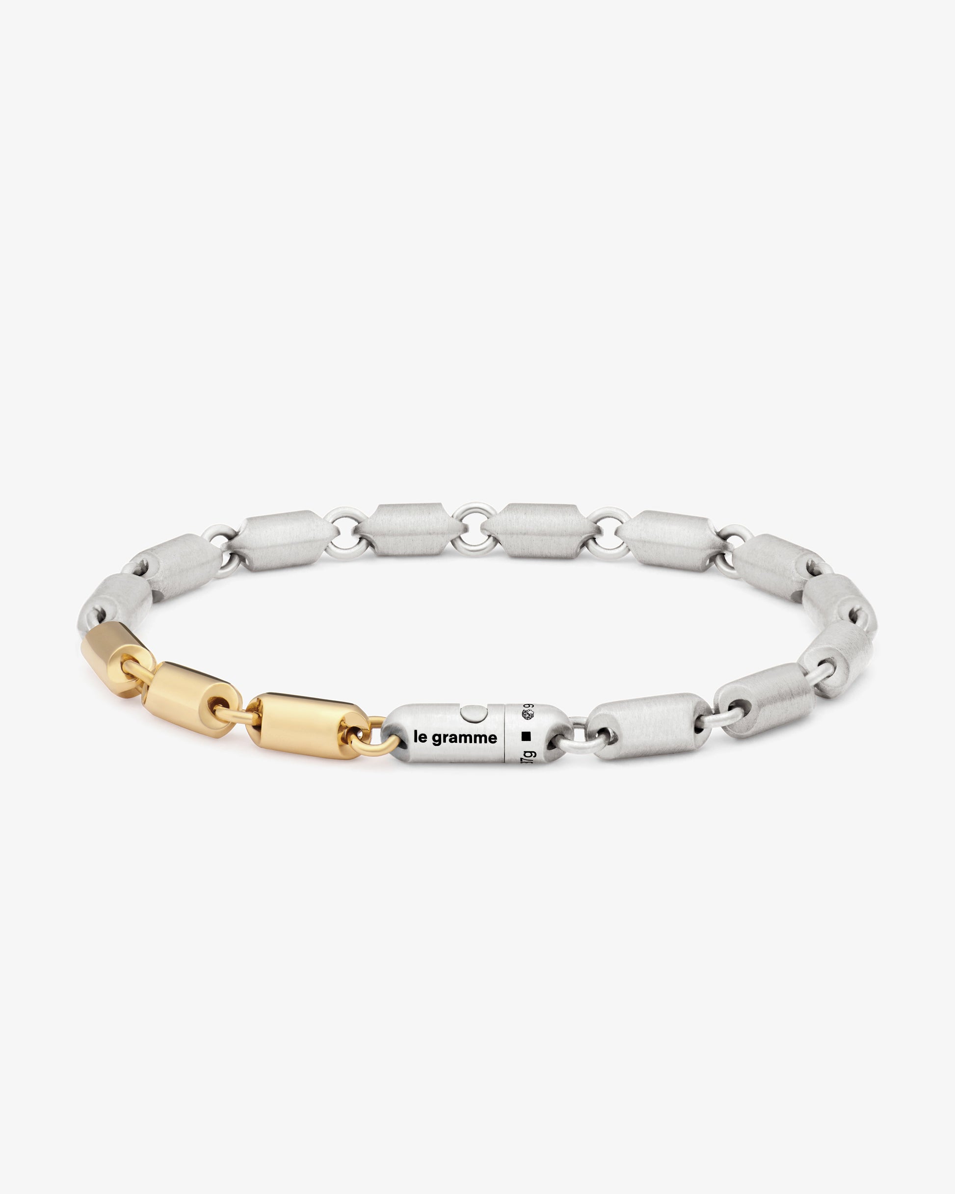 Le gramme 27g brushed segment bracelet