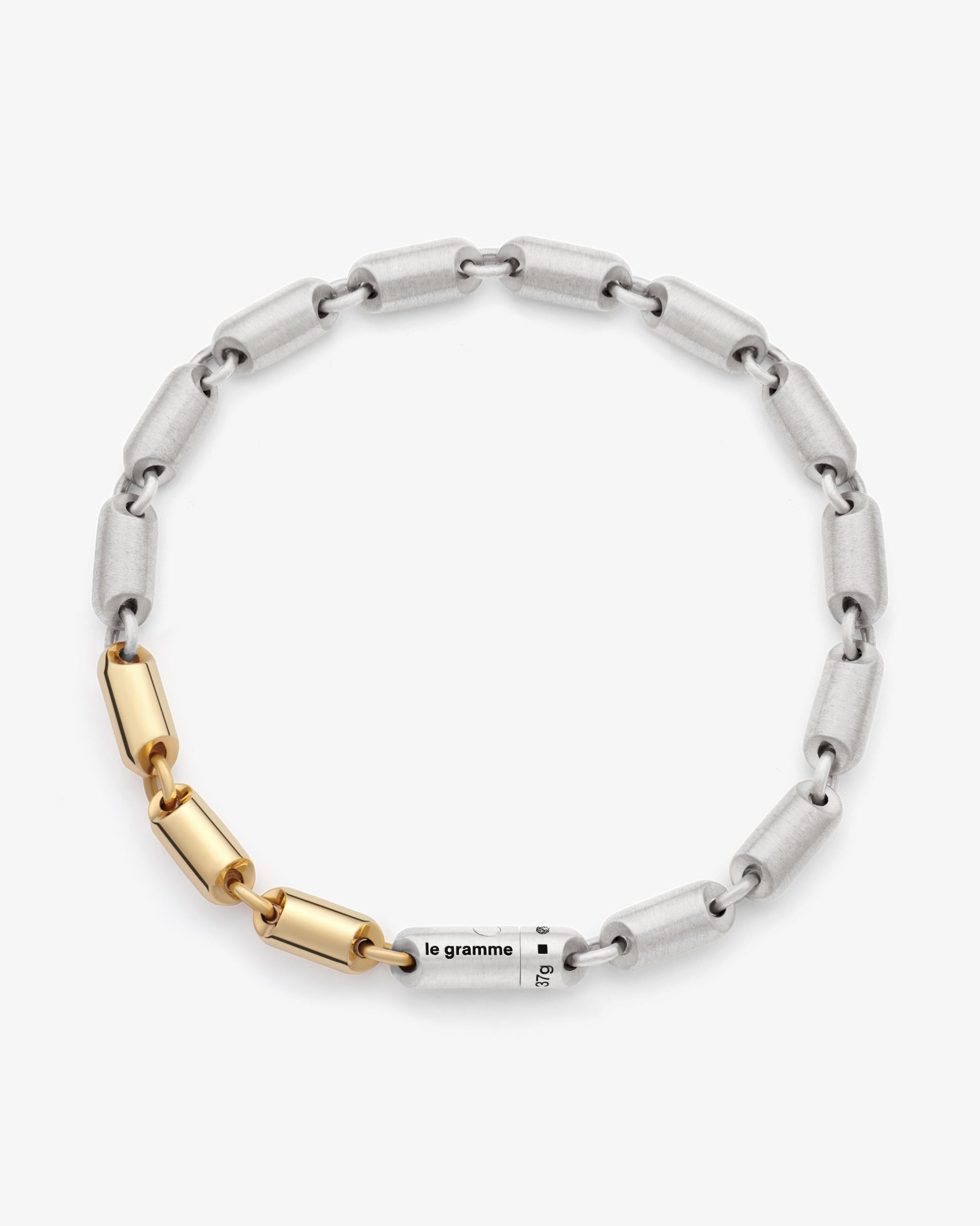 Le gramme 27g brushed segment bracelet