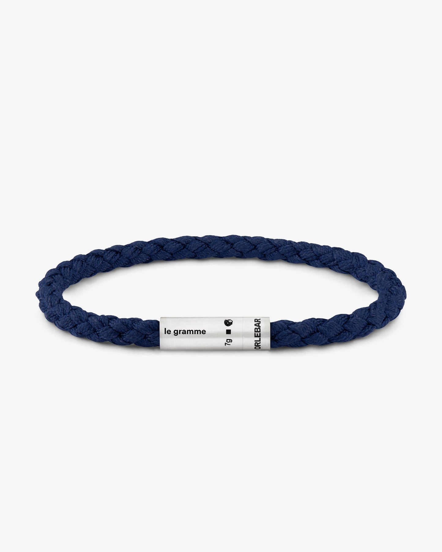 Le gramme 7g brushed navy cable bracelet orlebar brown