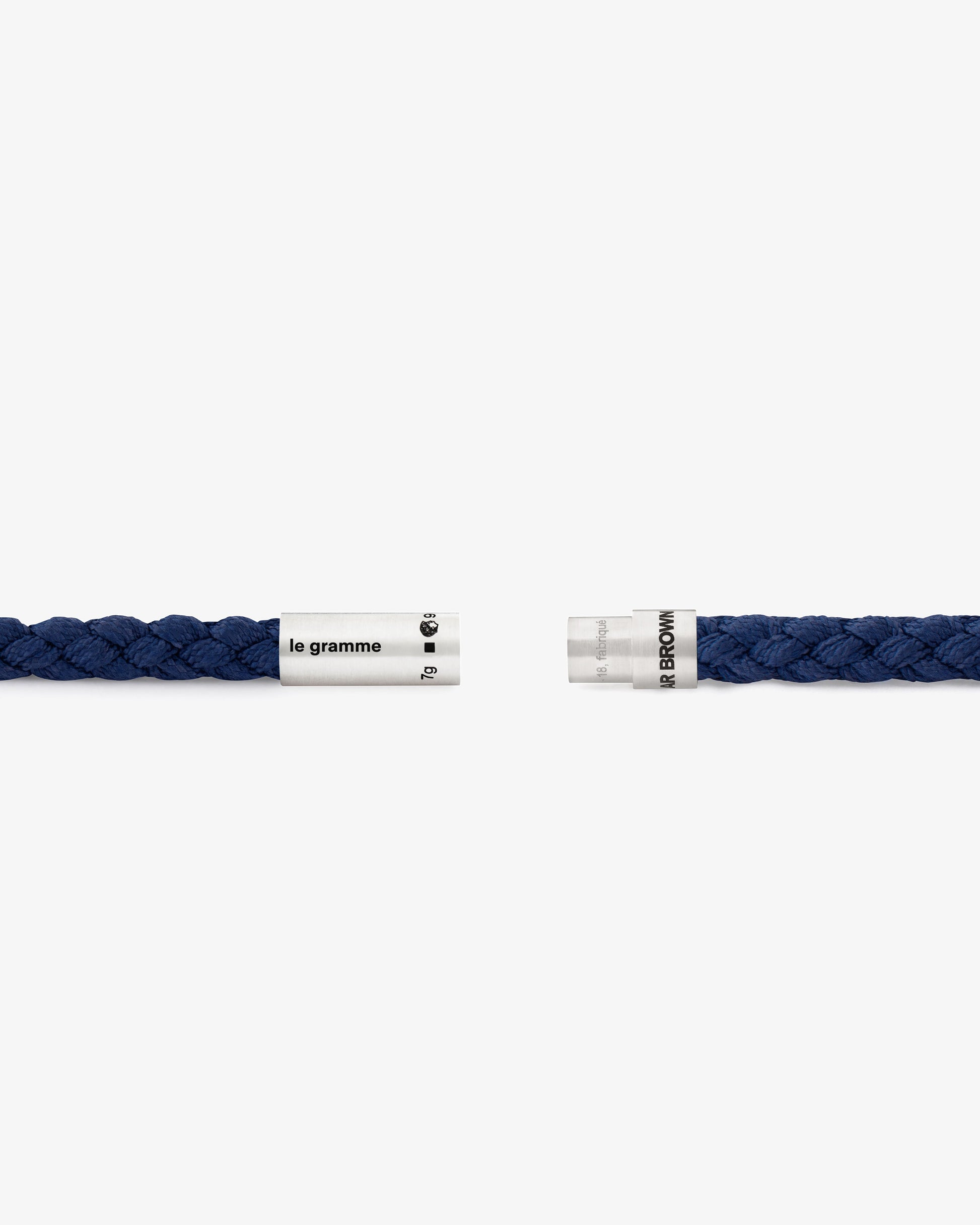 Le gramme 7g brushed navy cable bracelet orlebar brown