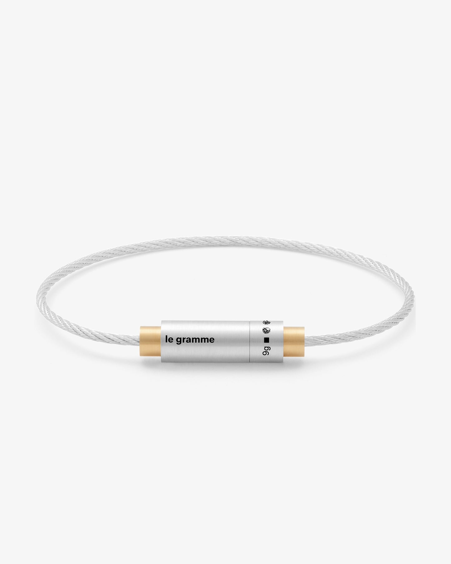 Le gramme 9g triptych cable bracelet