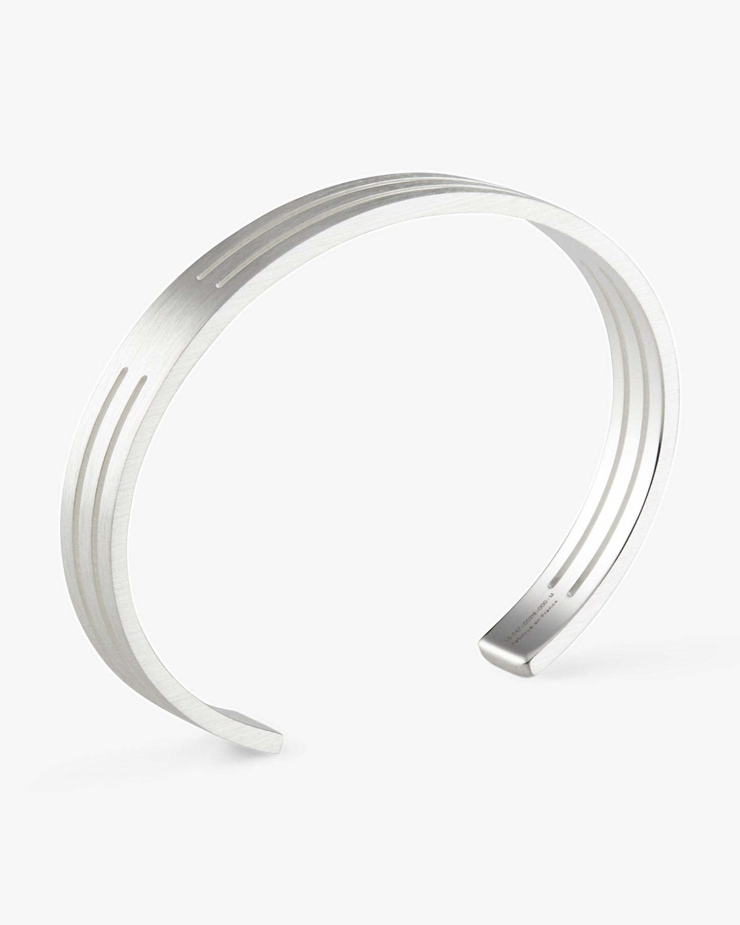Le gramme 19g punched brushed ribbon bracelet