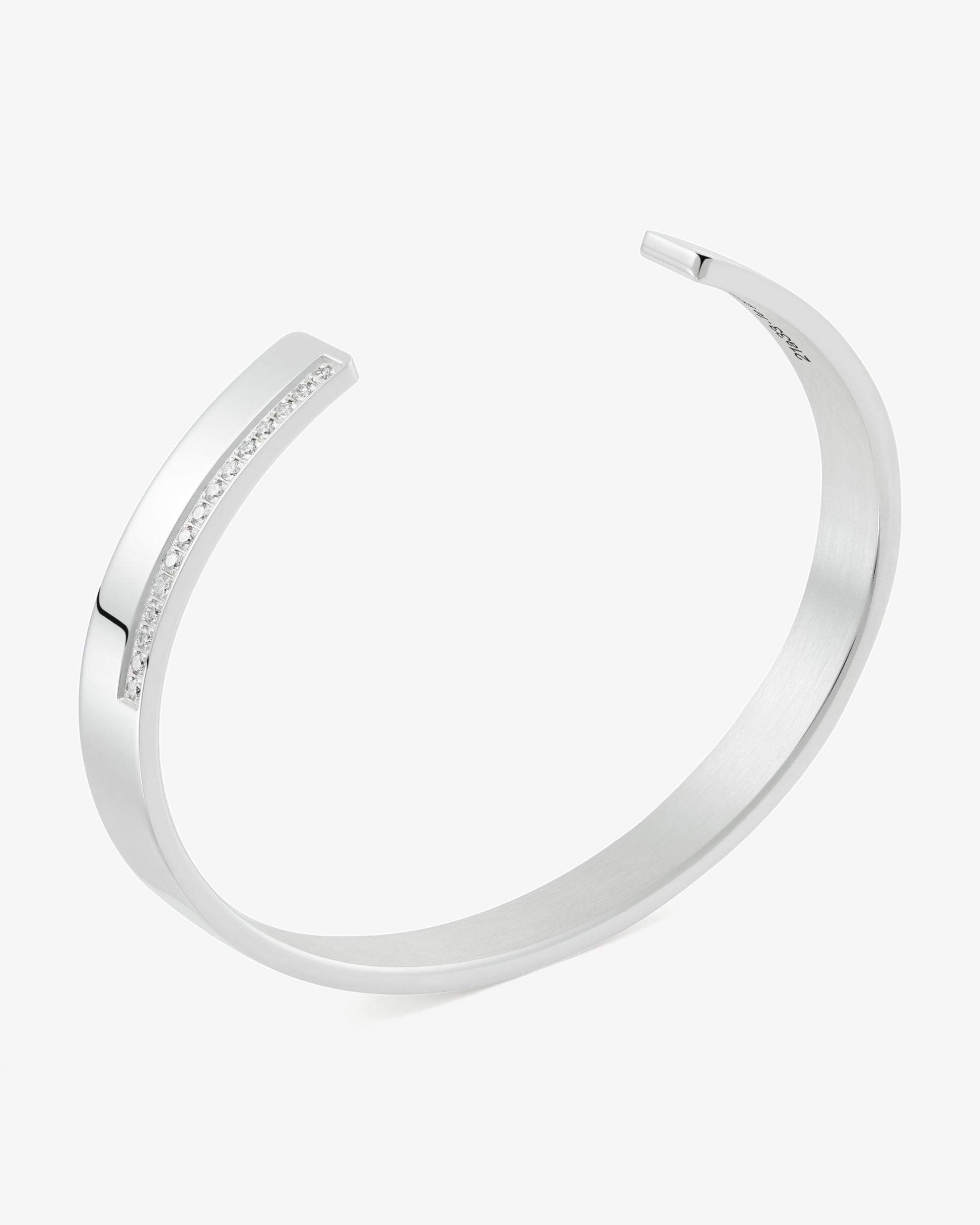 Le gramme 20g polished ribbon diamond bracelet