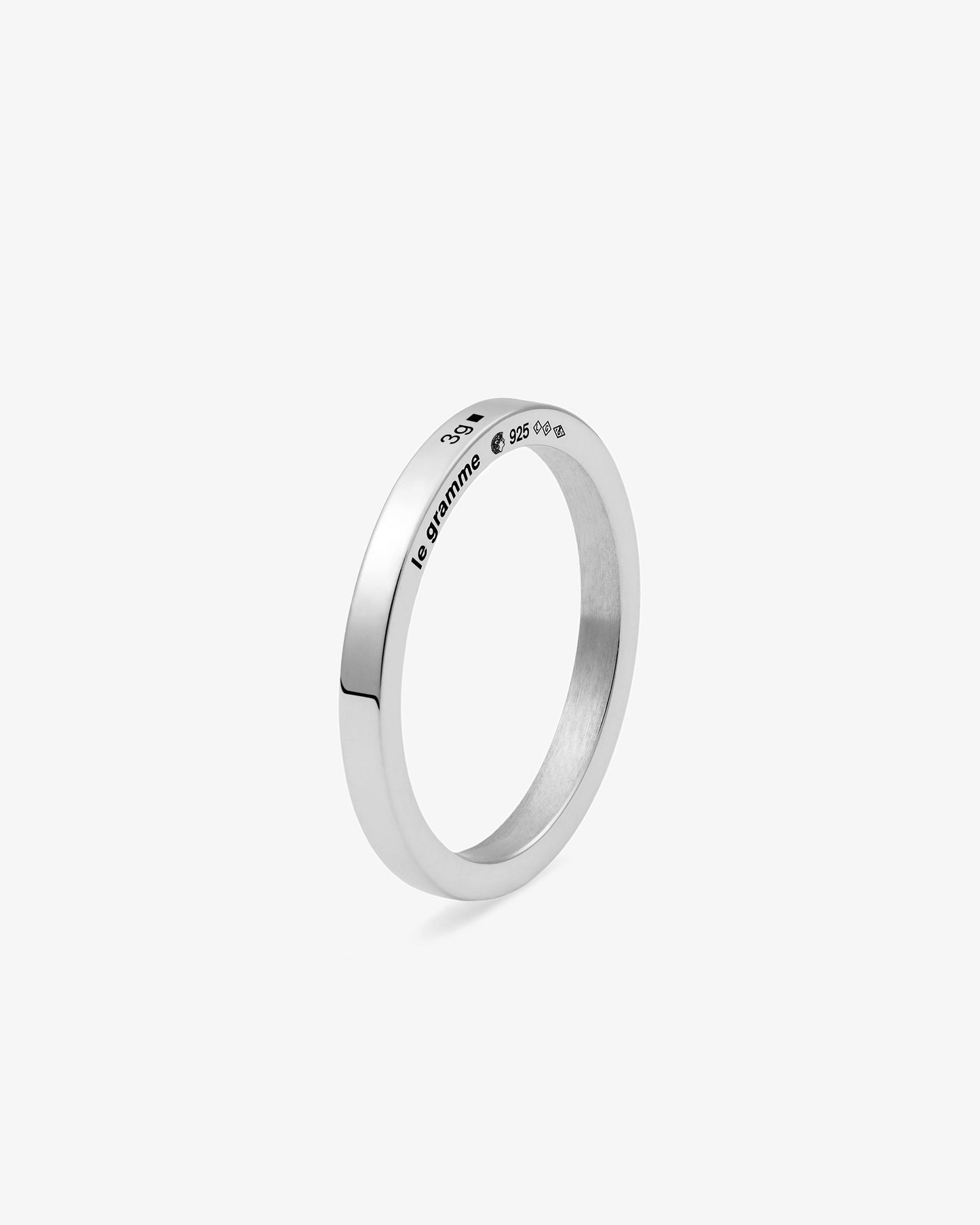 Le gramme 3g polished ribbon ring