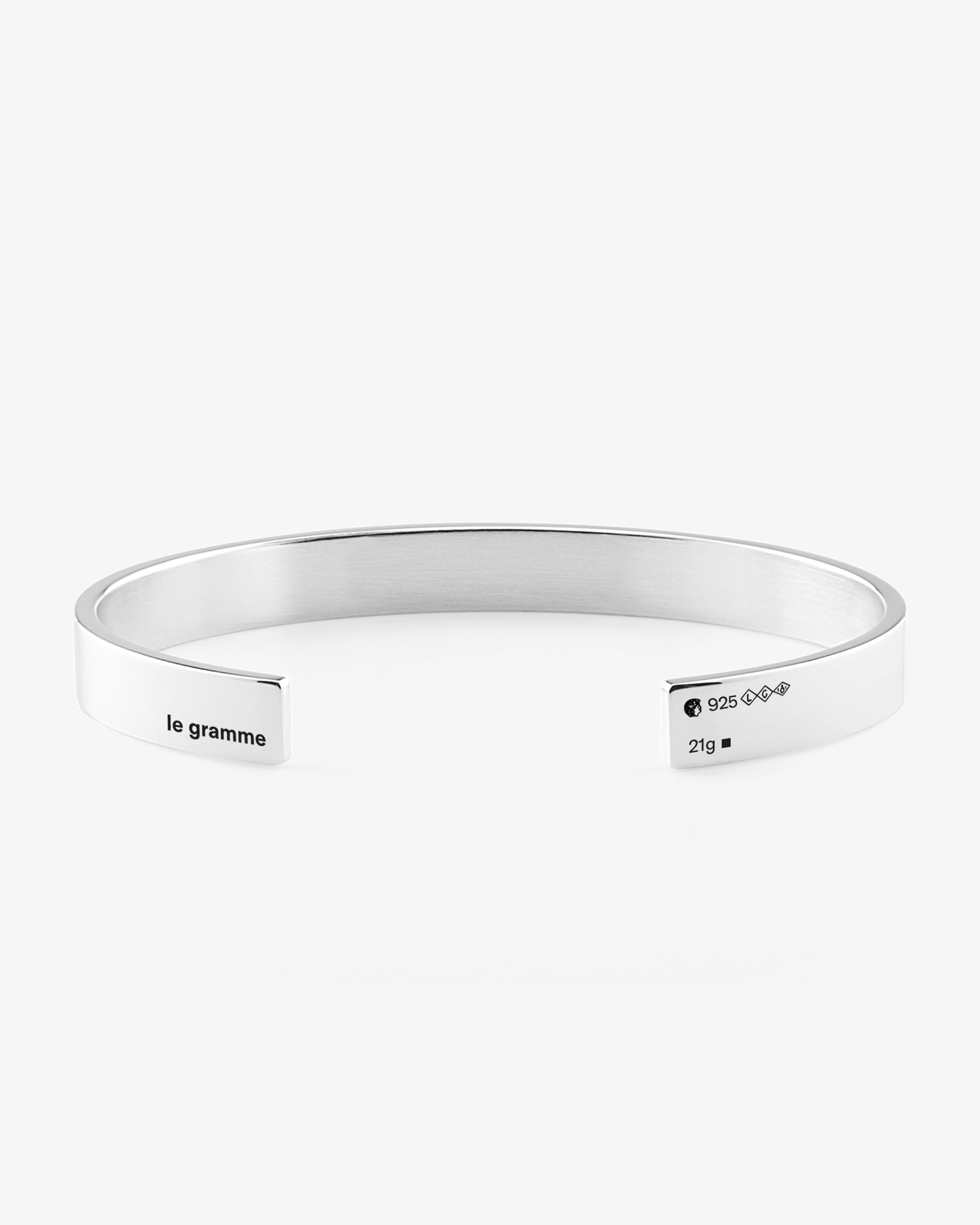 Le gramme 21g polished ribbon bracelet