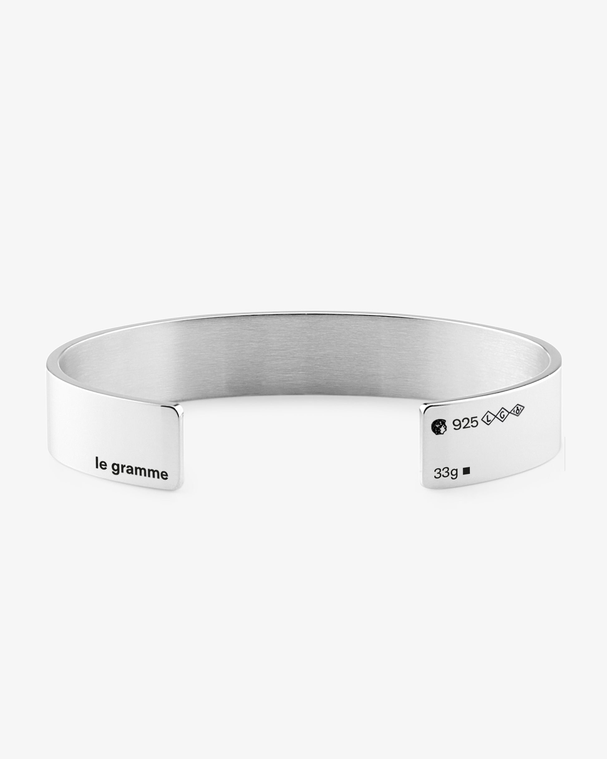 Le gramme 33g polished ribbon bracelet