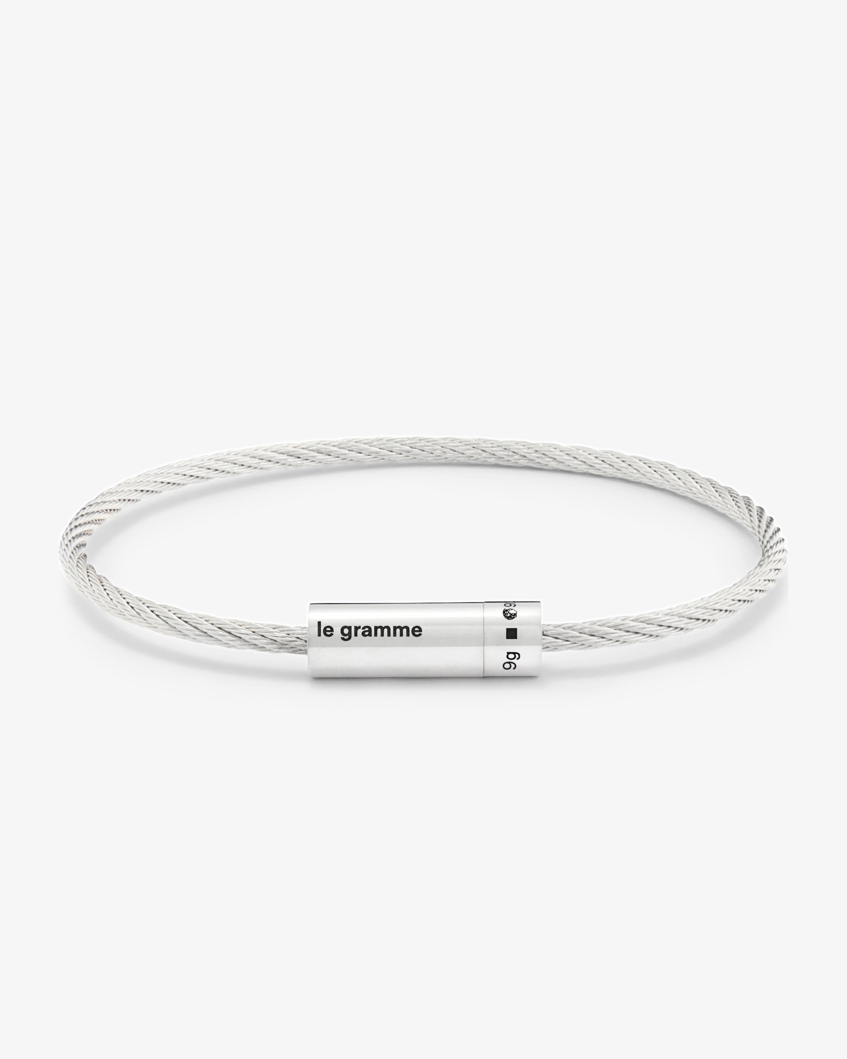 Le gramme 9g polished cable bracelet
