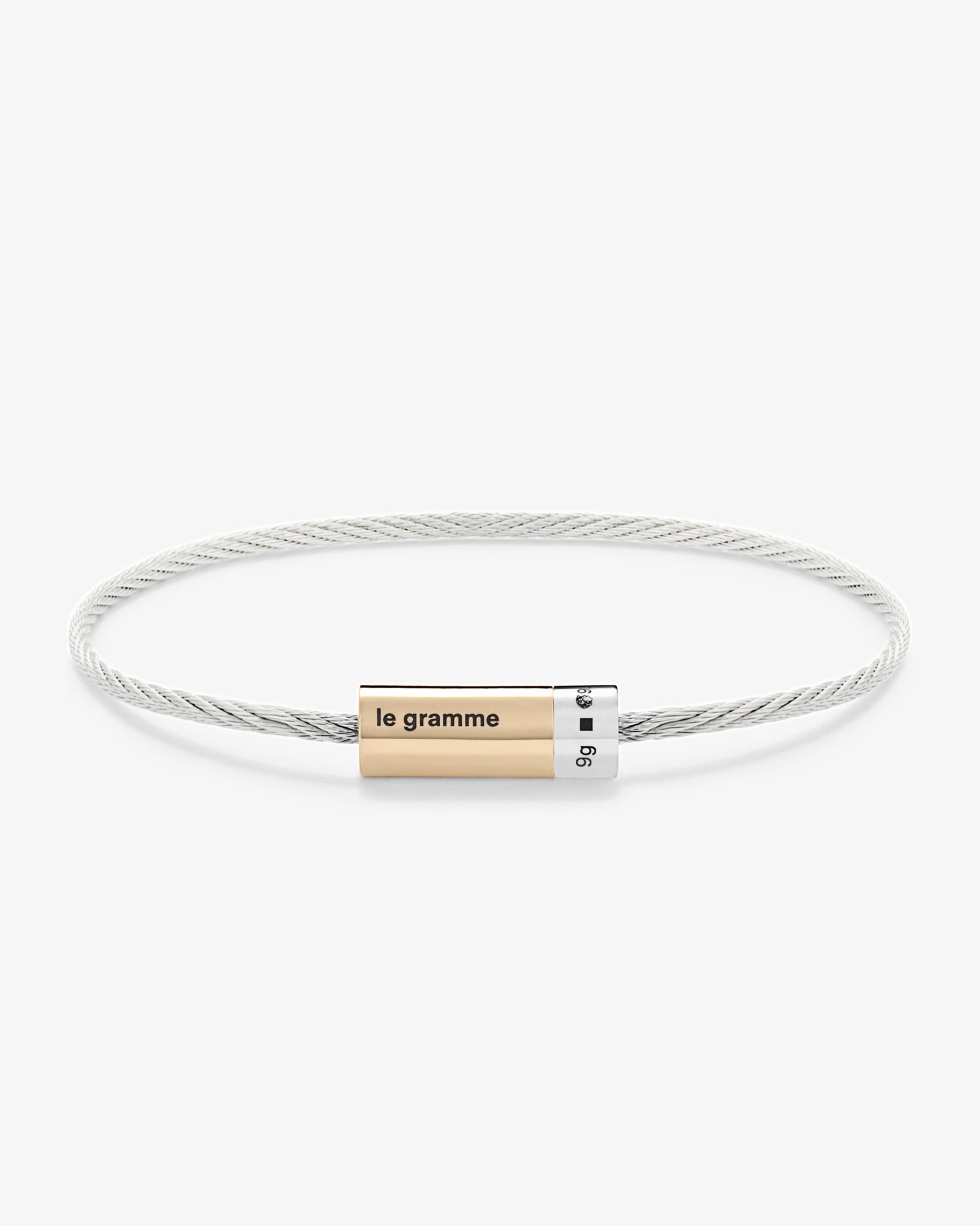Le gramme 7g polished bicolor cable bracelet