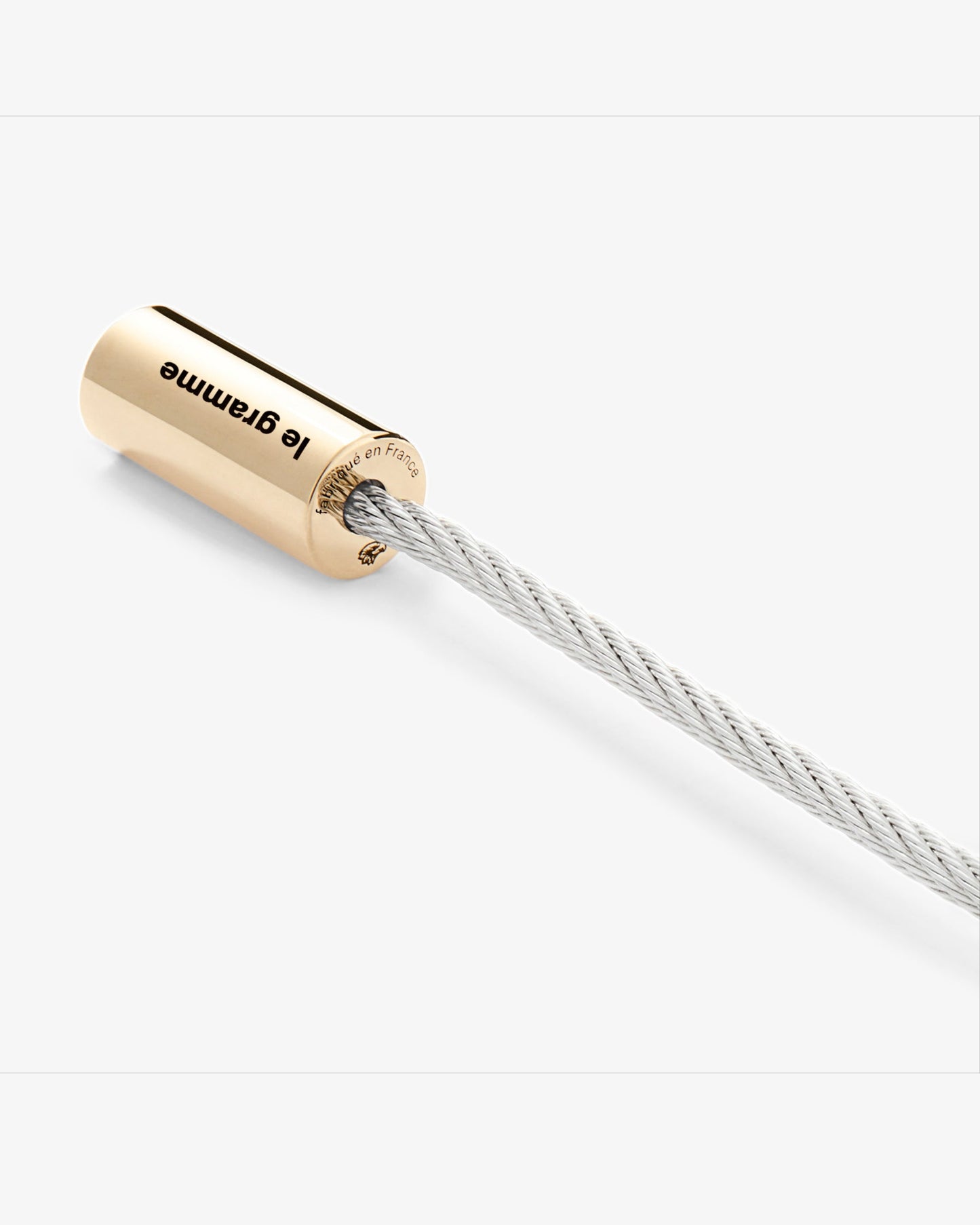 Le gramme 7g polished bicolor cable bracelet