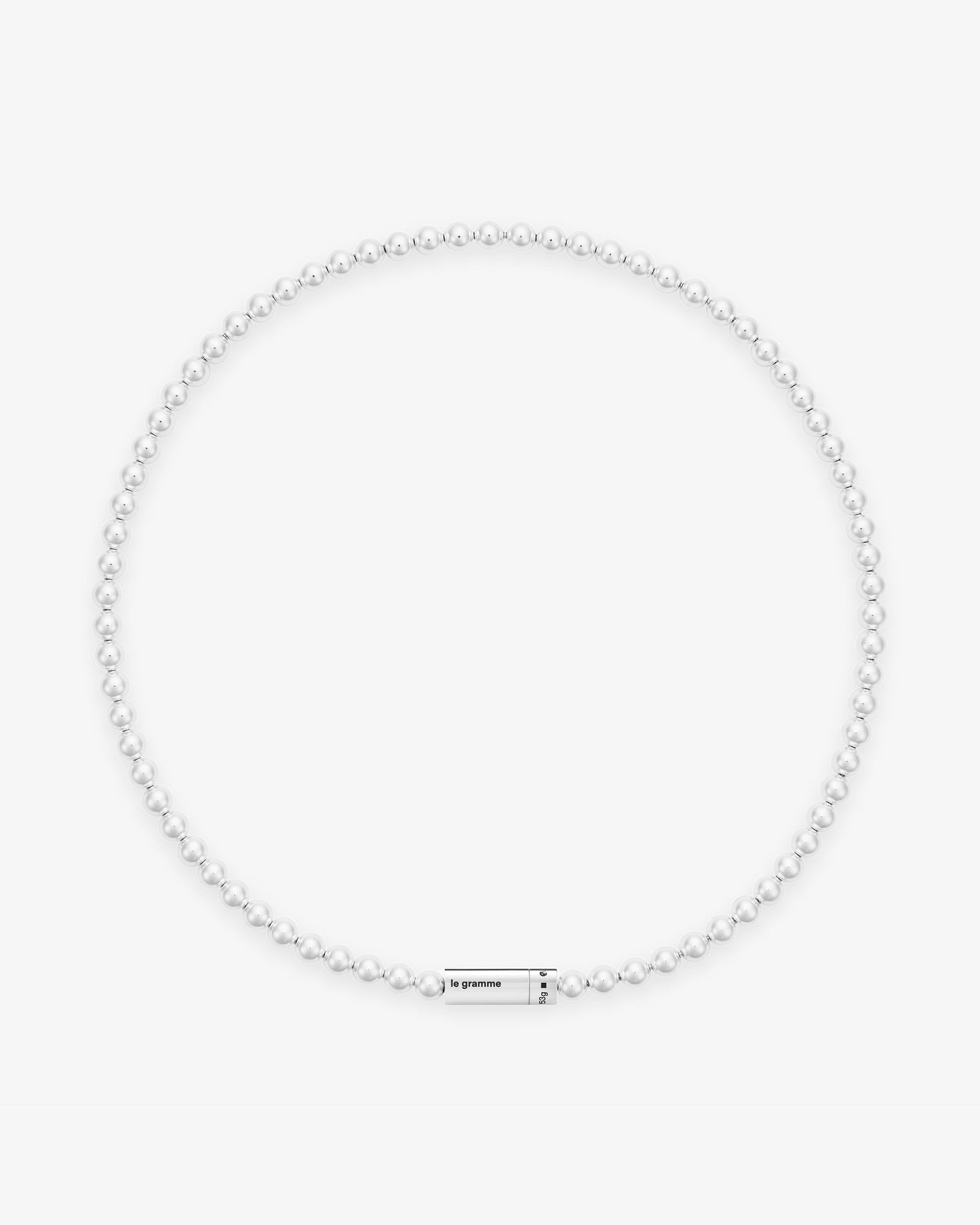 Le gramme 51g polished beads necklace
