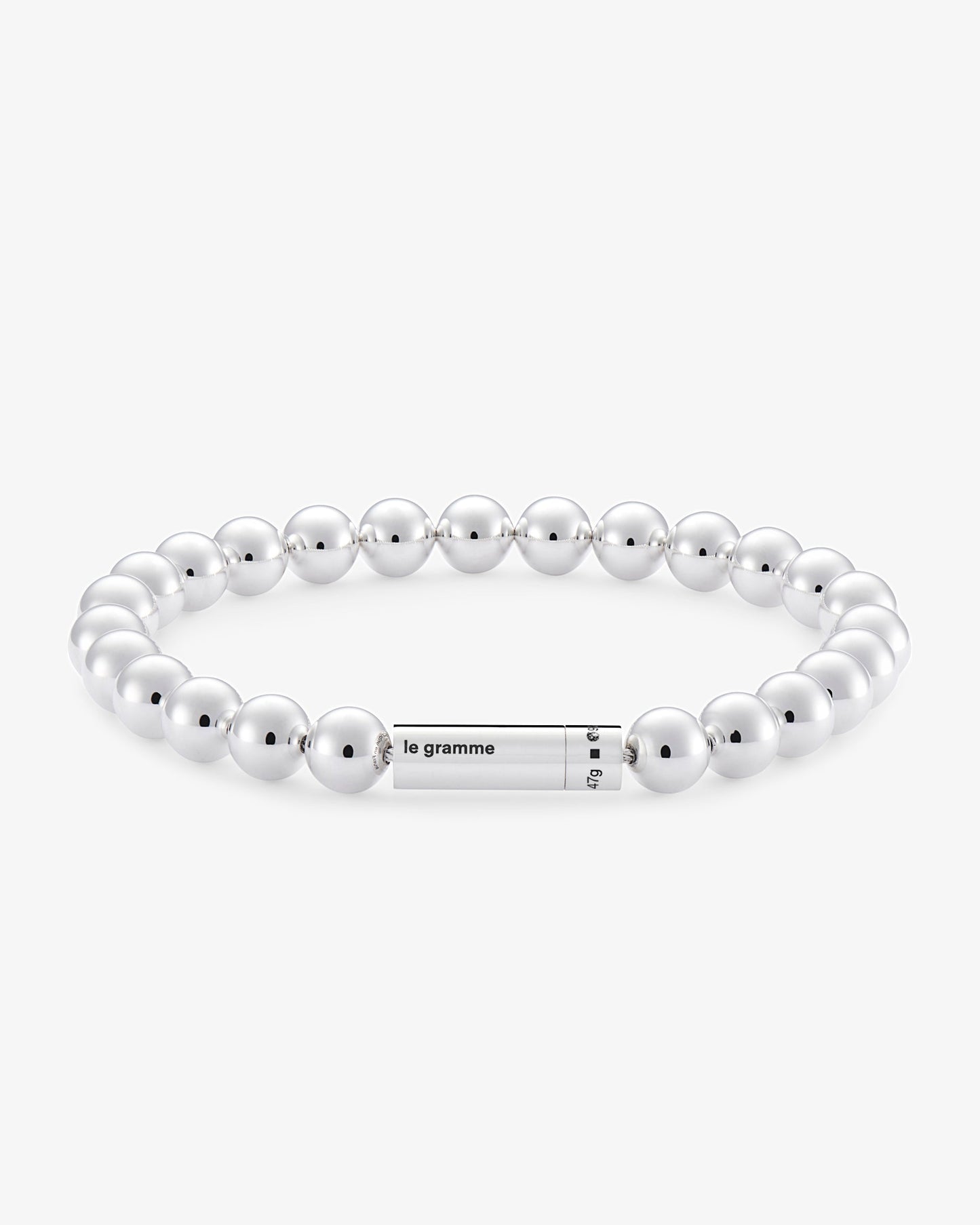 Le gramme 47g polished beads bracelet