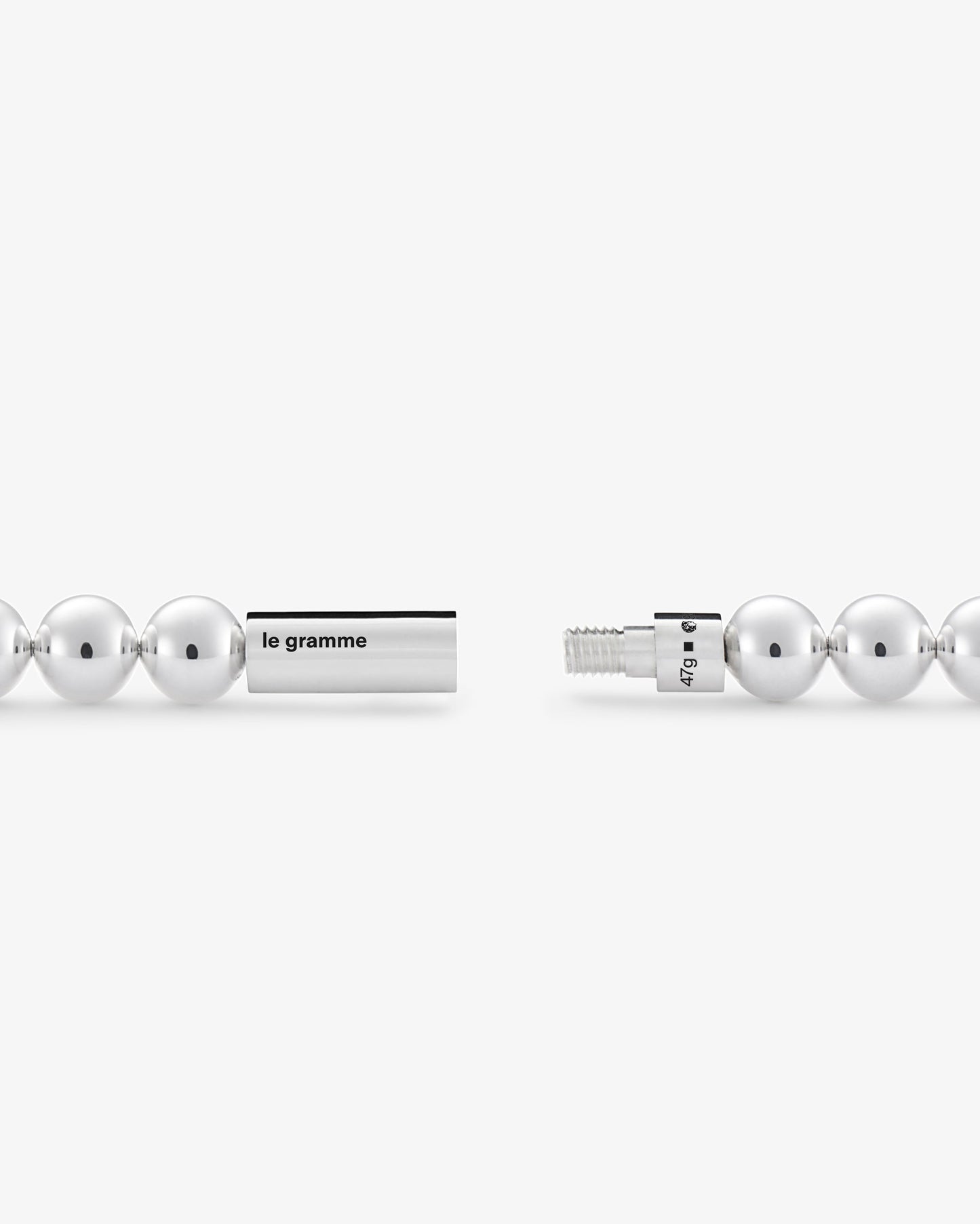 Le gramme 47g polished beads bracelet