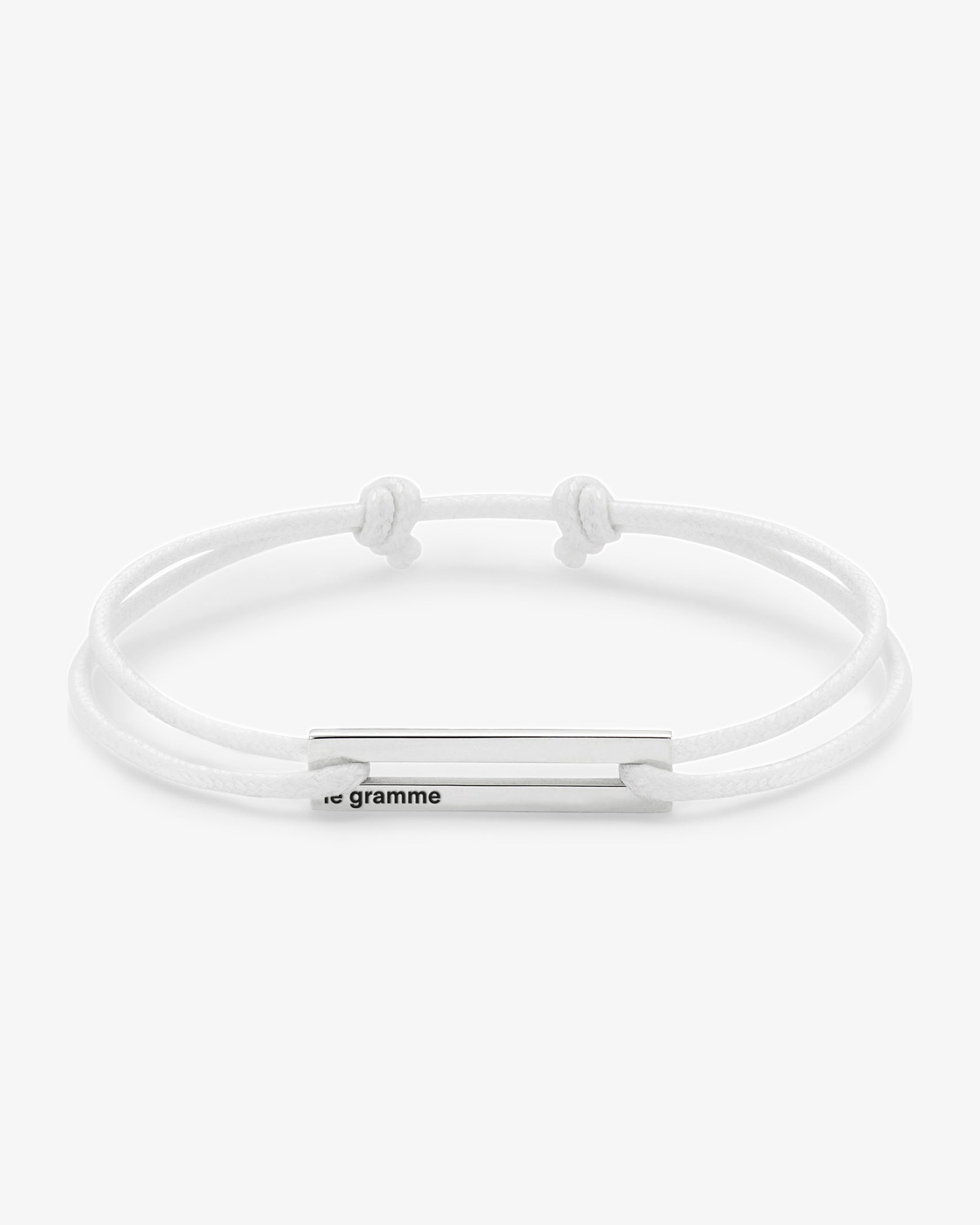 Le gramme 7g white cord bracelet