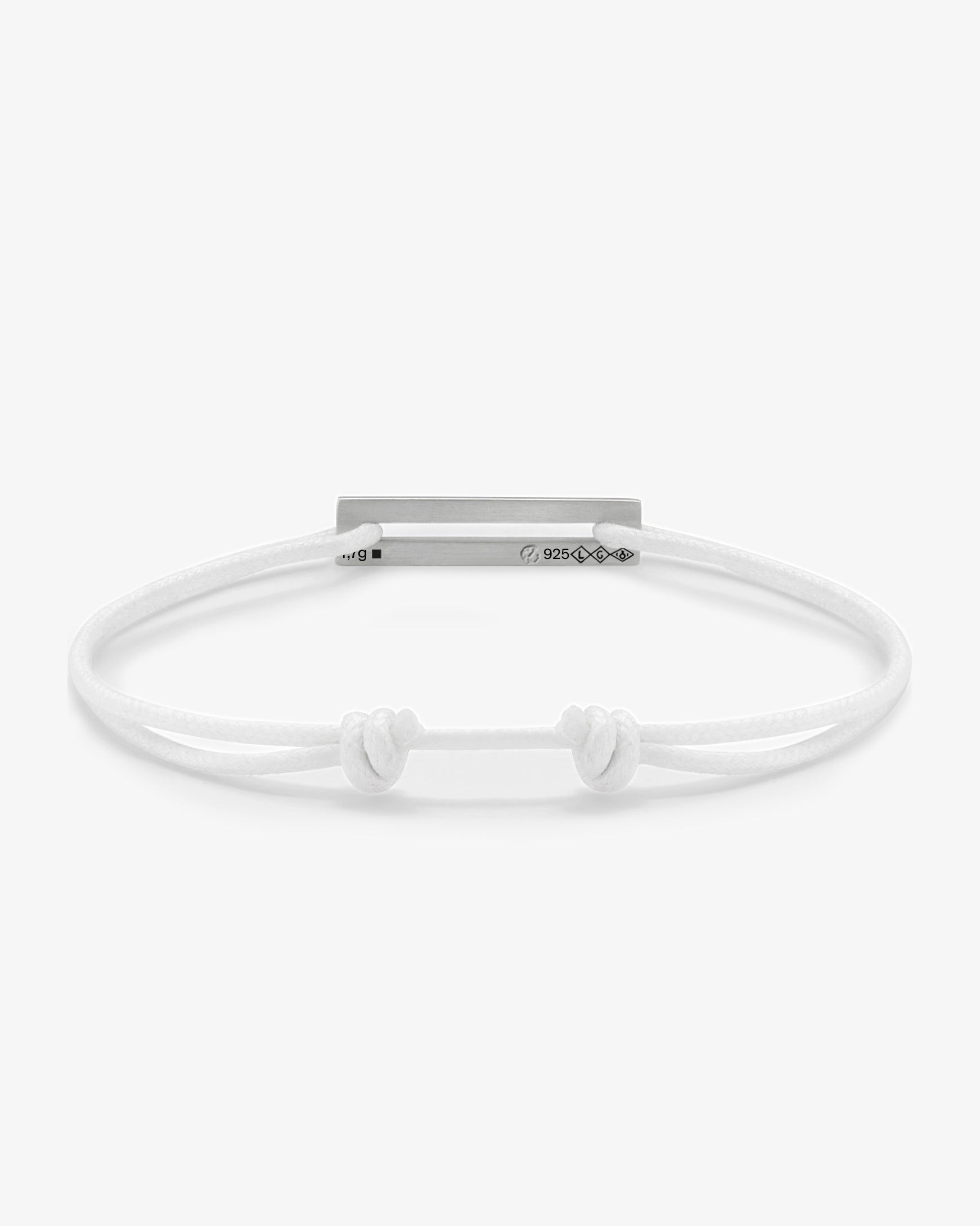 Le gramme 7g white cord bracelet