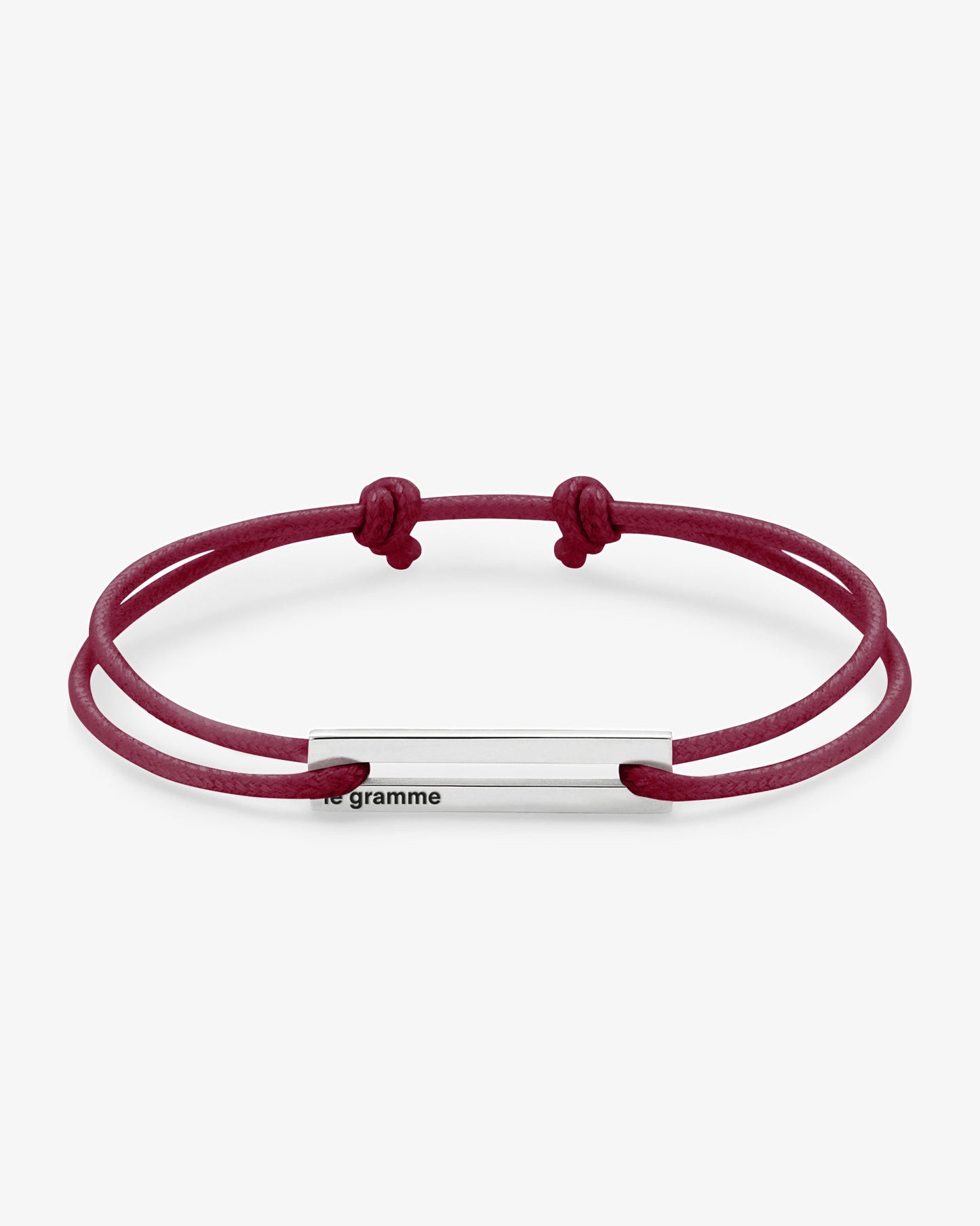 Le gramme 7g burgundy cord bracelet