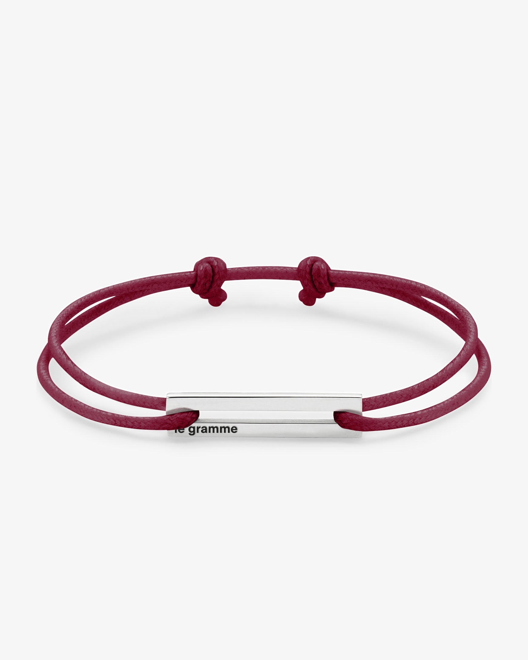 Le gramme 7g burgundy cord bracelet