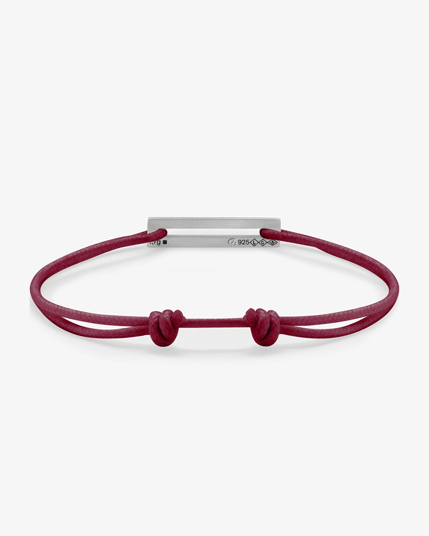Le gramme 7g burgundy cord bracelet