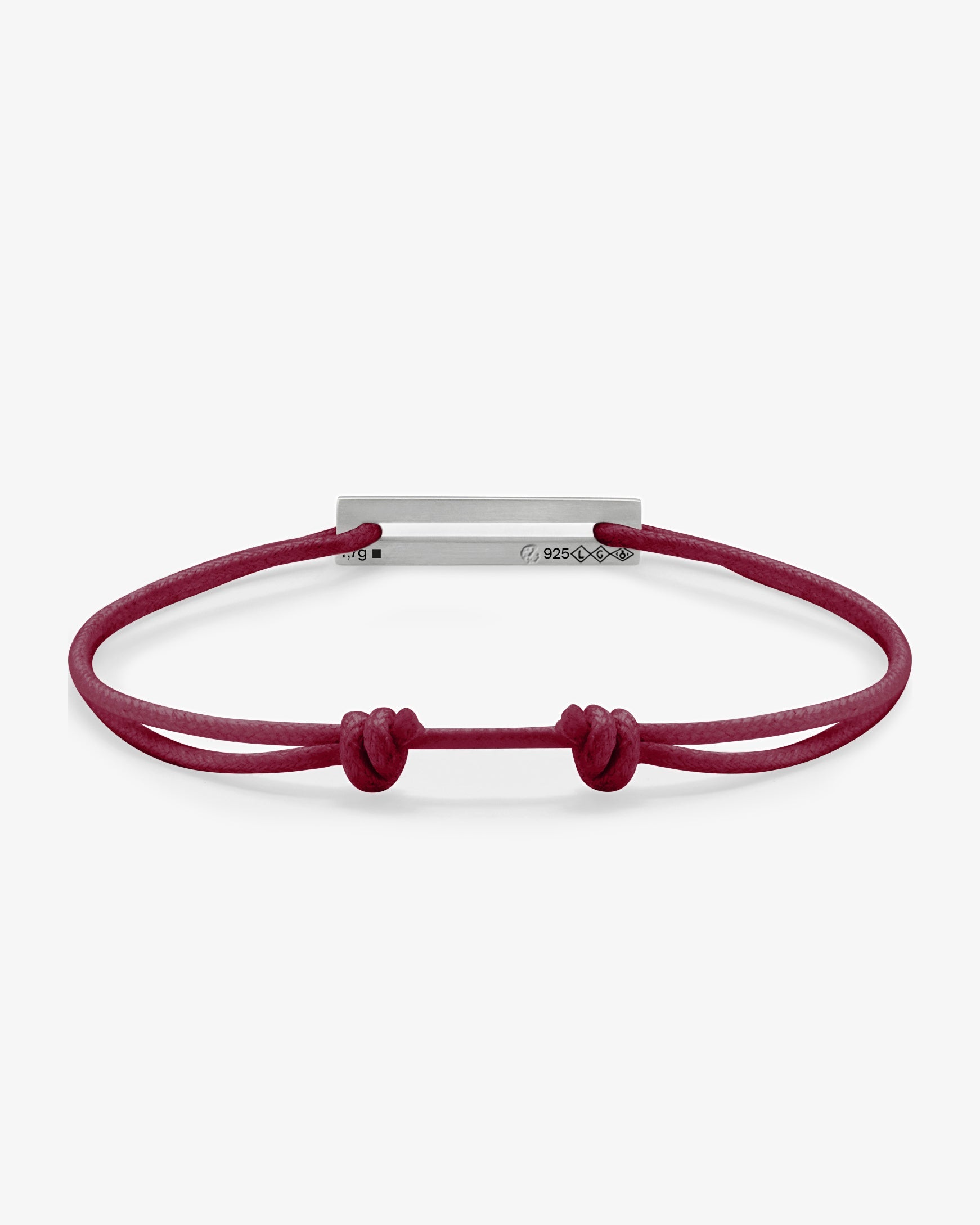 Le gramme 7g burgundy cord bracelet