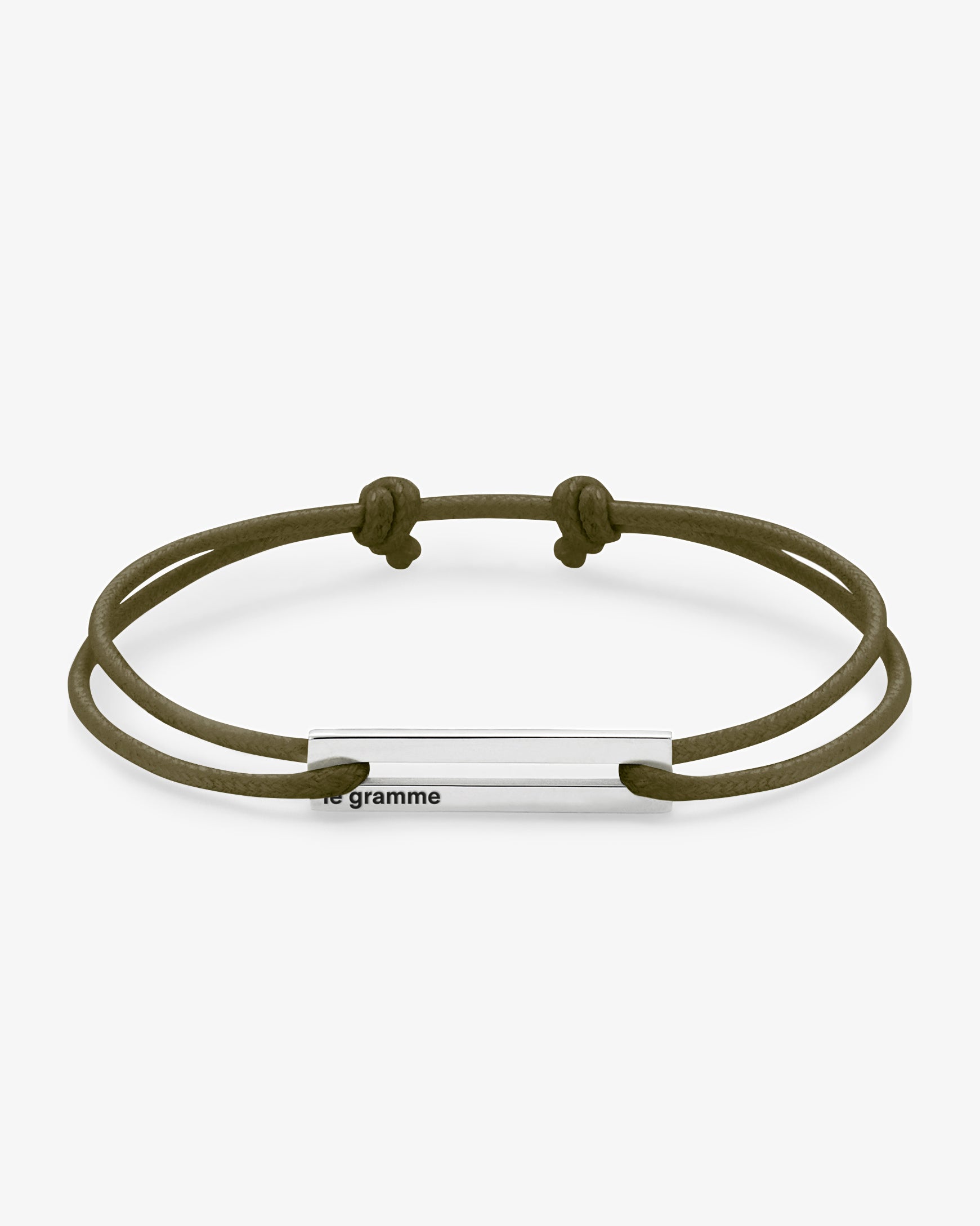 Le gramme 7g khaki cord bracelet
