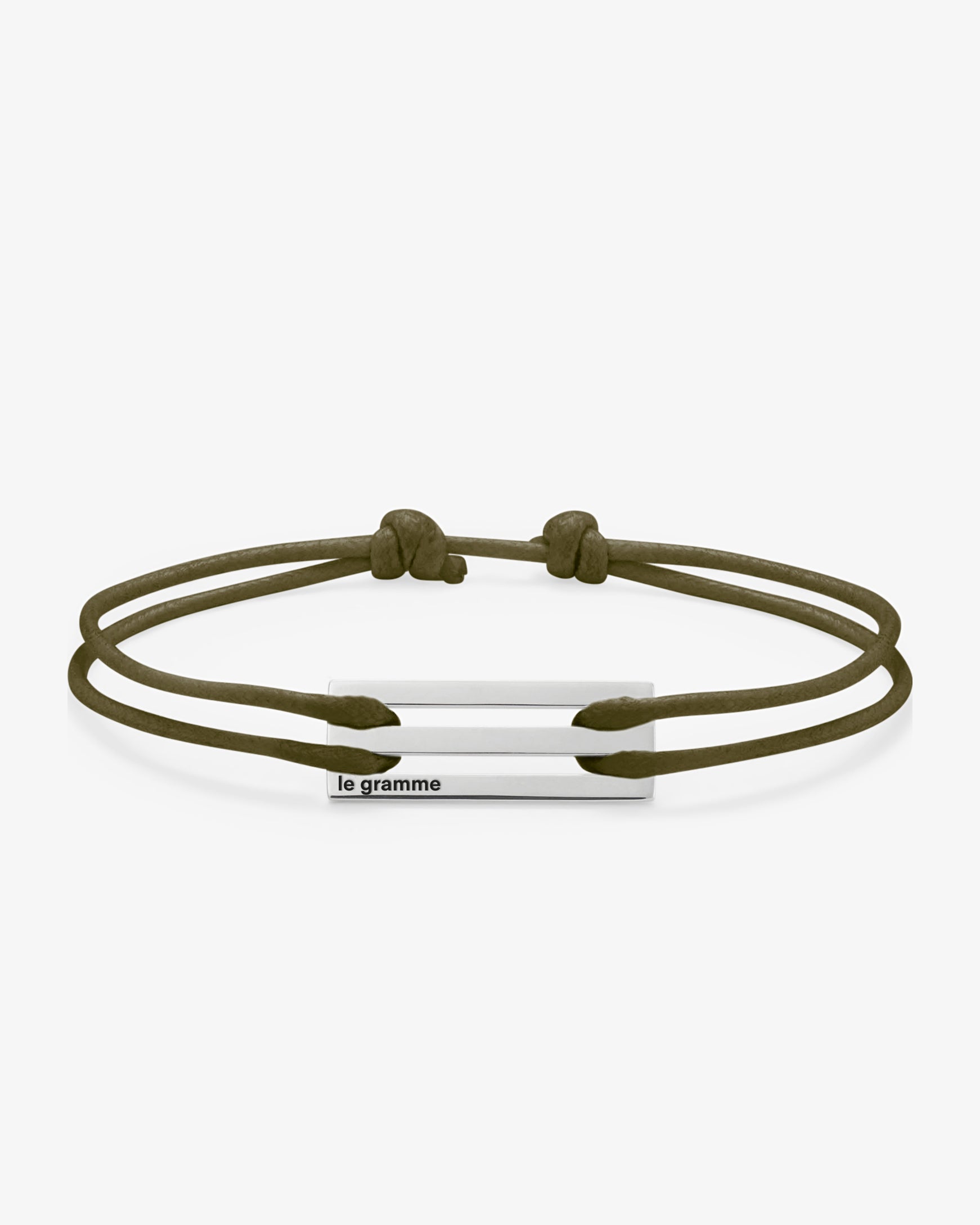Le gramme 5g khaki cord bracelet