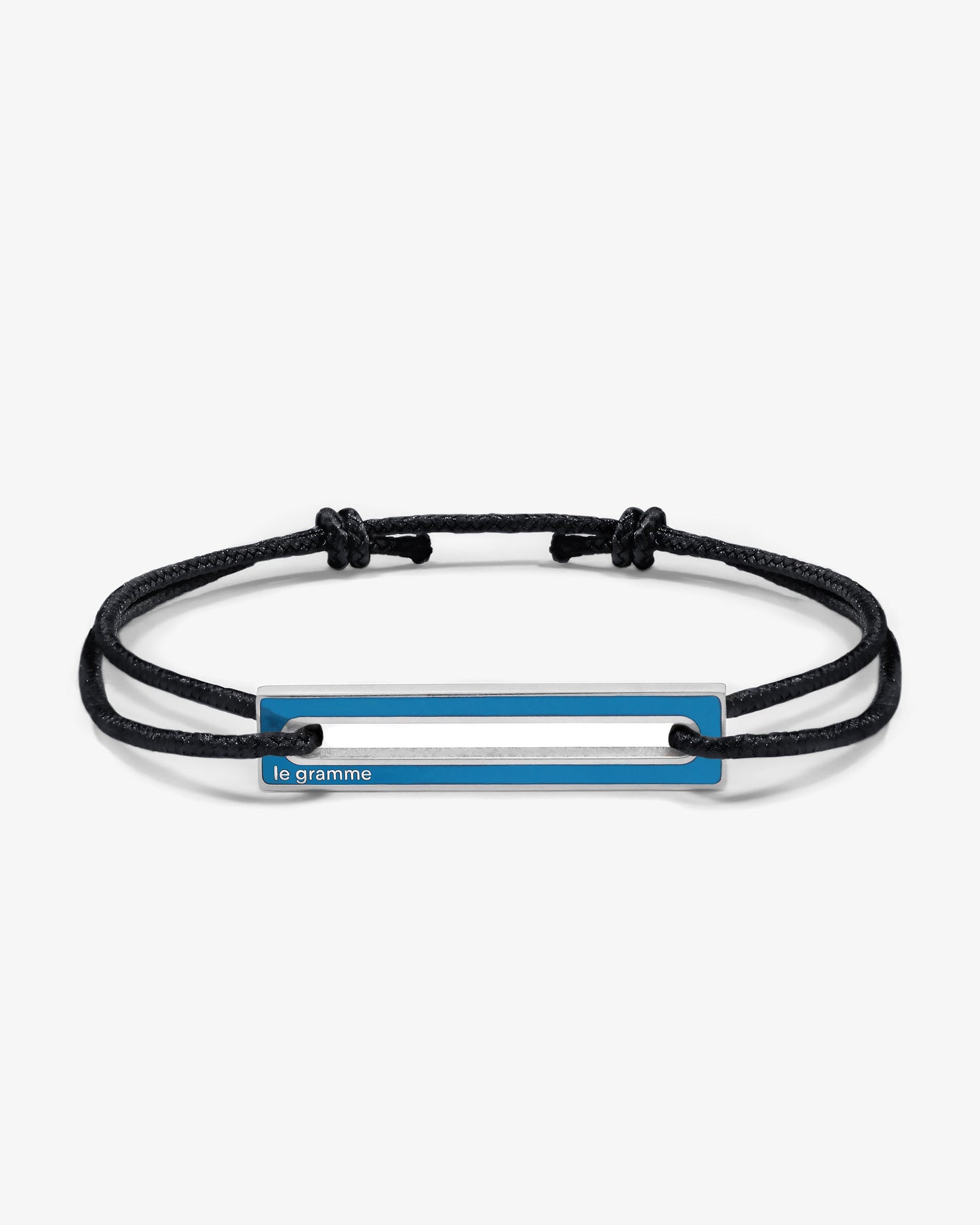 Le gramme 7g blue lacquer cord bracelet