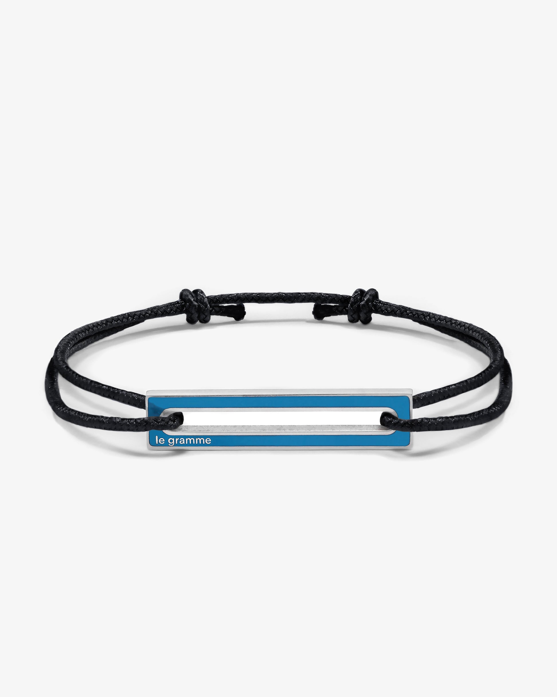 Le gramme 7g blue lacquer cord bracelet