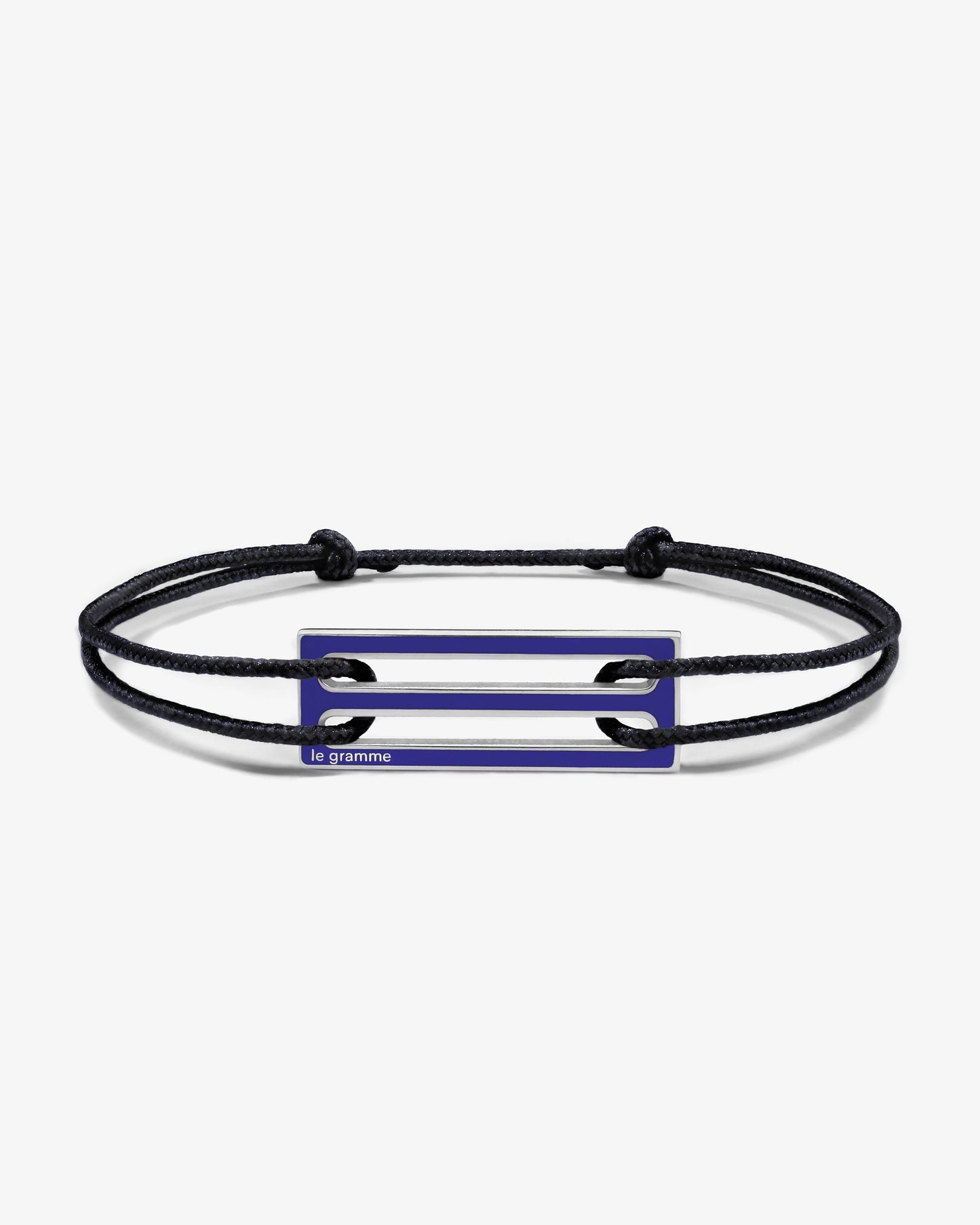 Le gramme 5g royal blue lacquer cord bracelet