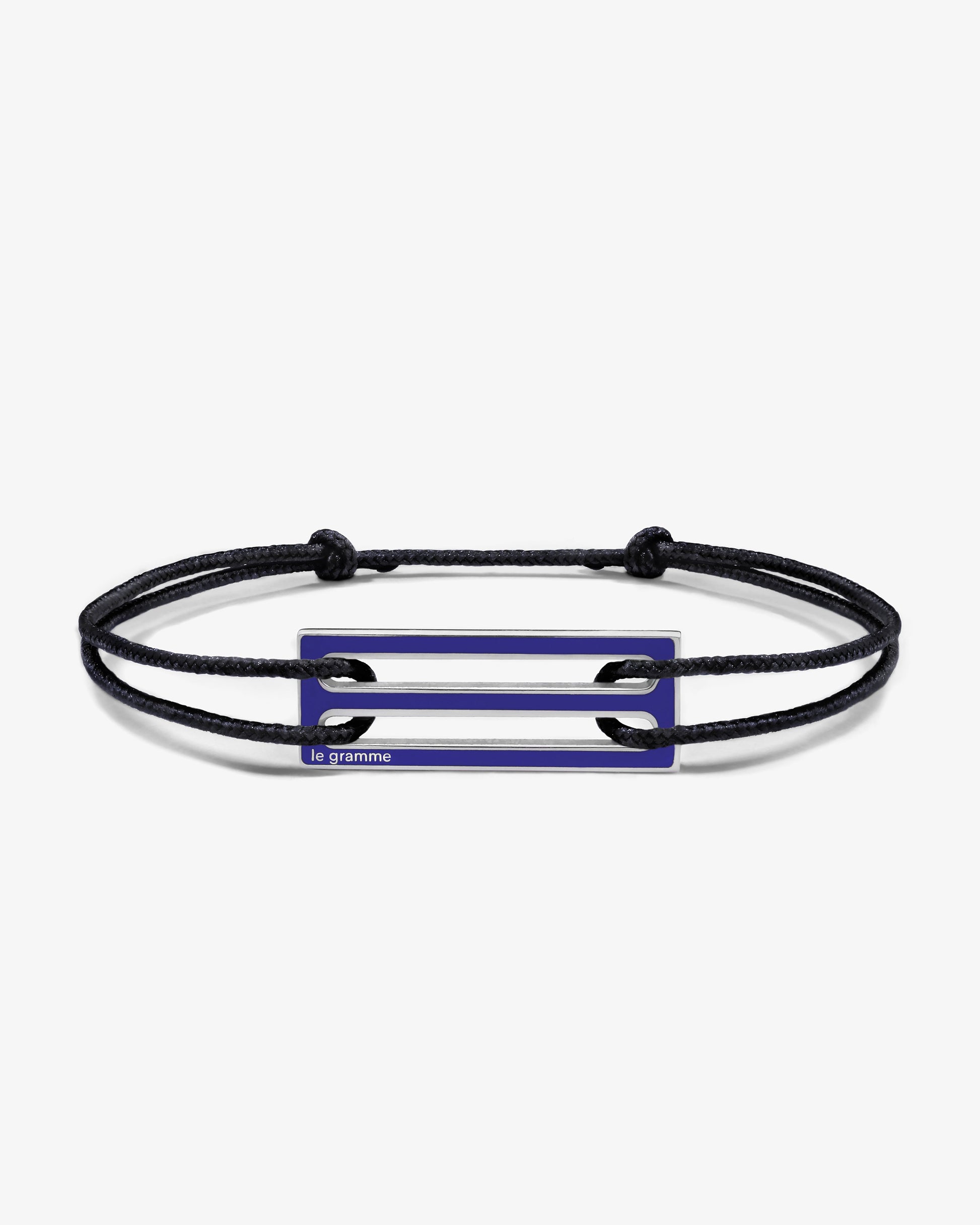 Le gramme 5g royal blue lacquer cord bracelet