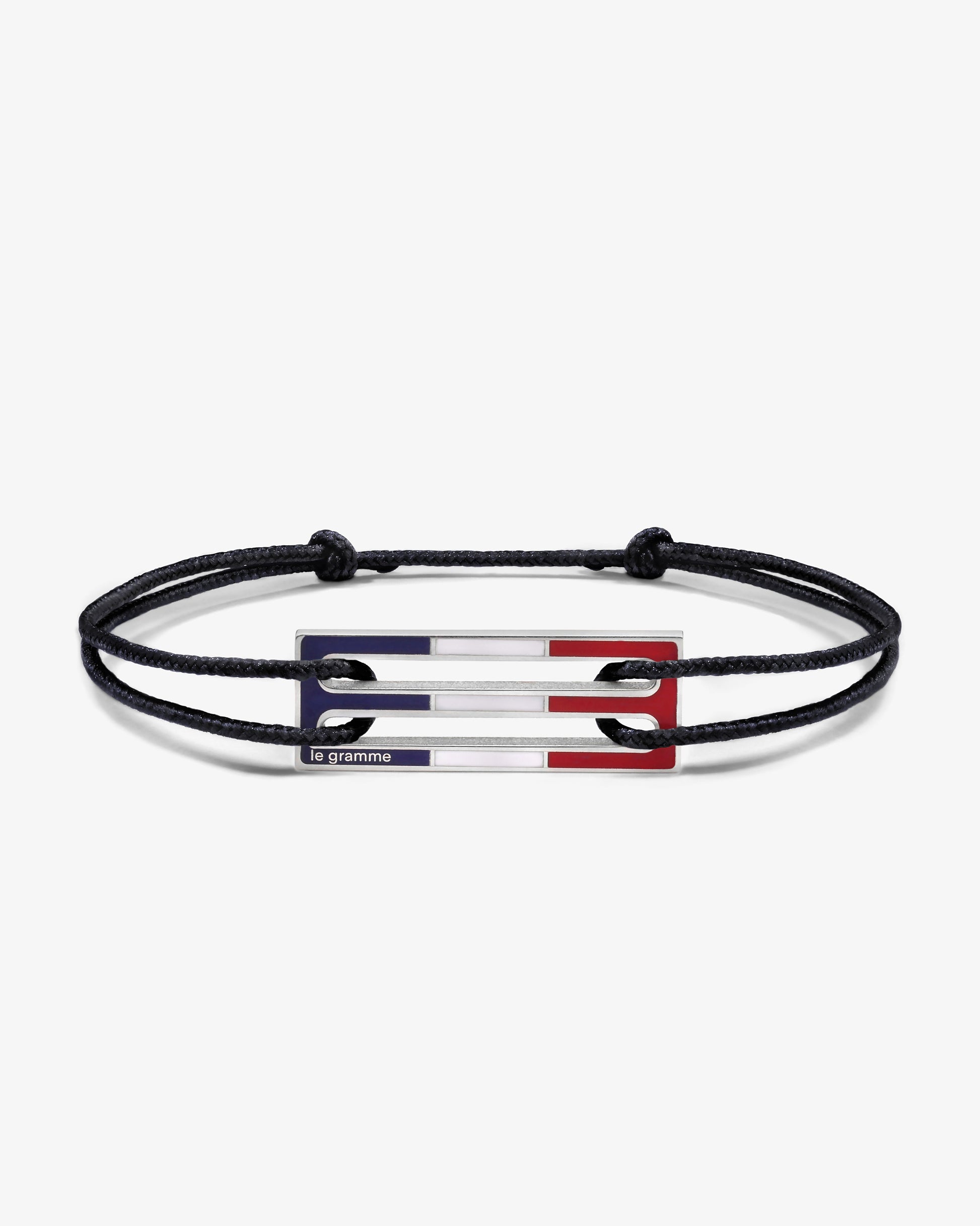 Le gramme 5g tricolor lacquer cord bracelet