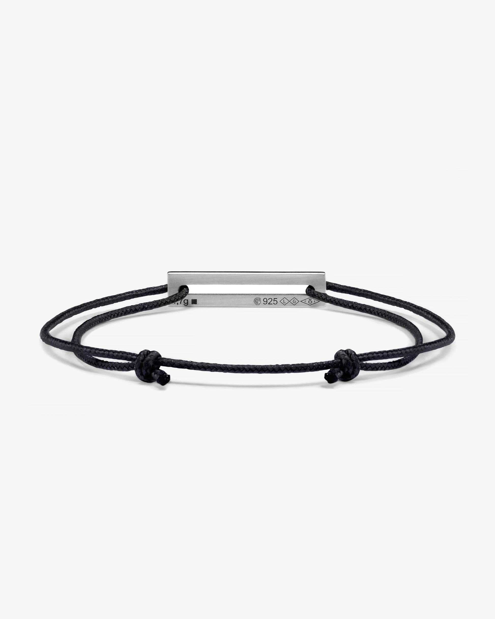 Le gramme 7g black lacquer cord bracelet
