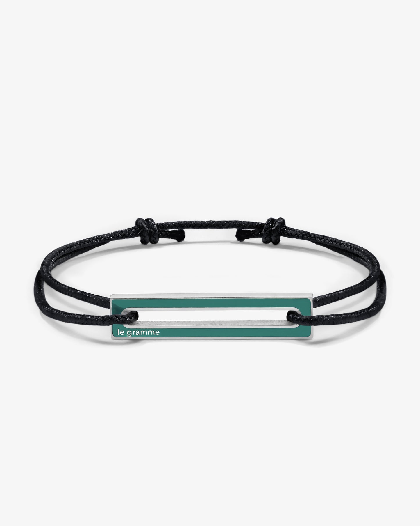 Le gramme 7g green lacquer cord bracelet