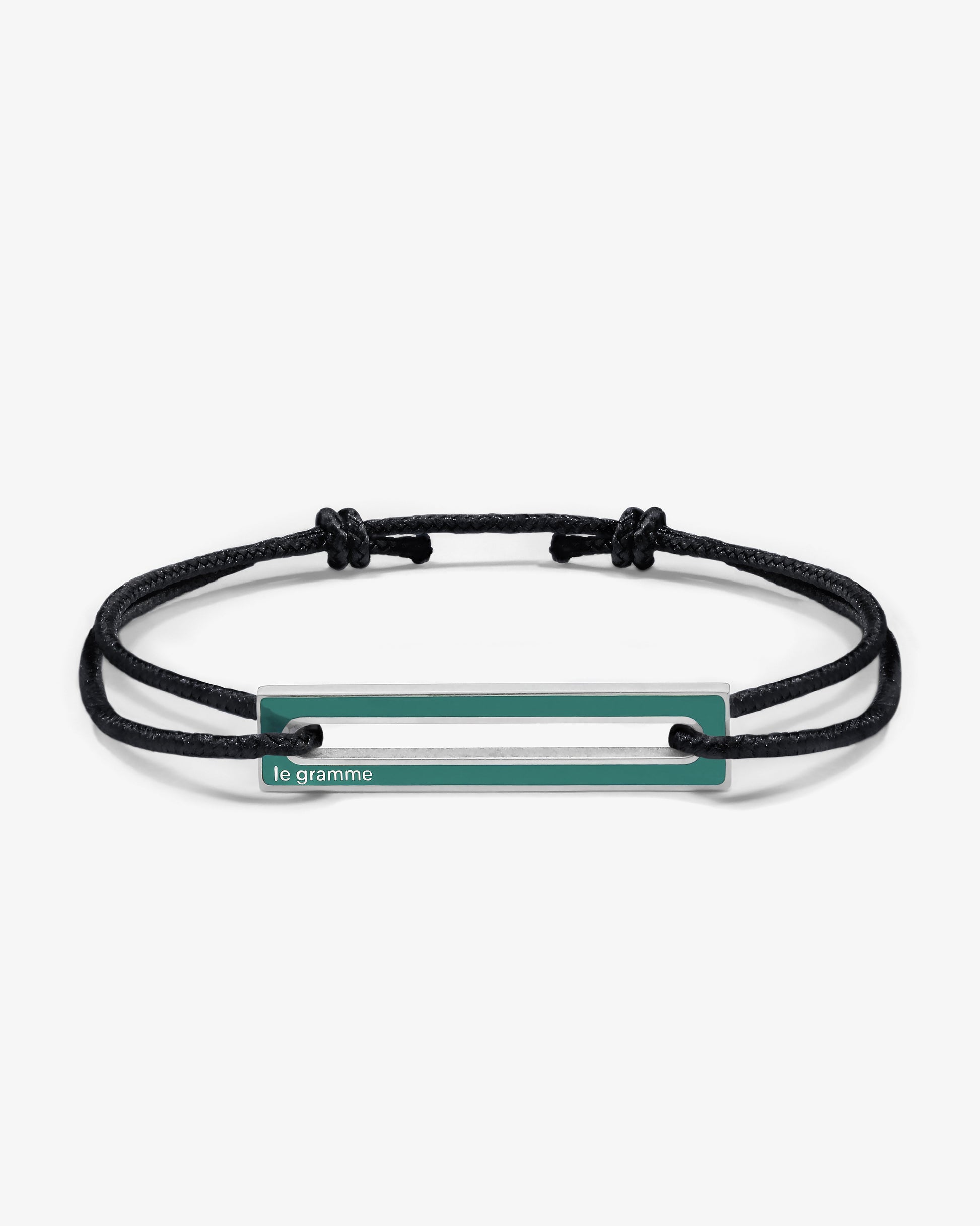 Le gramme 7g green lacquer cord bracelet