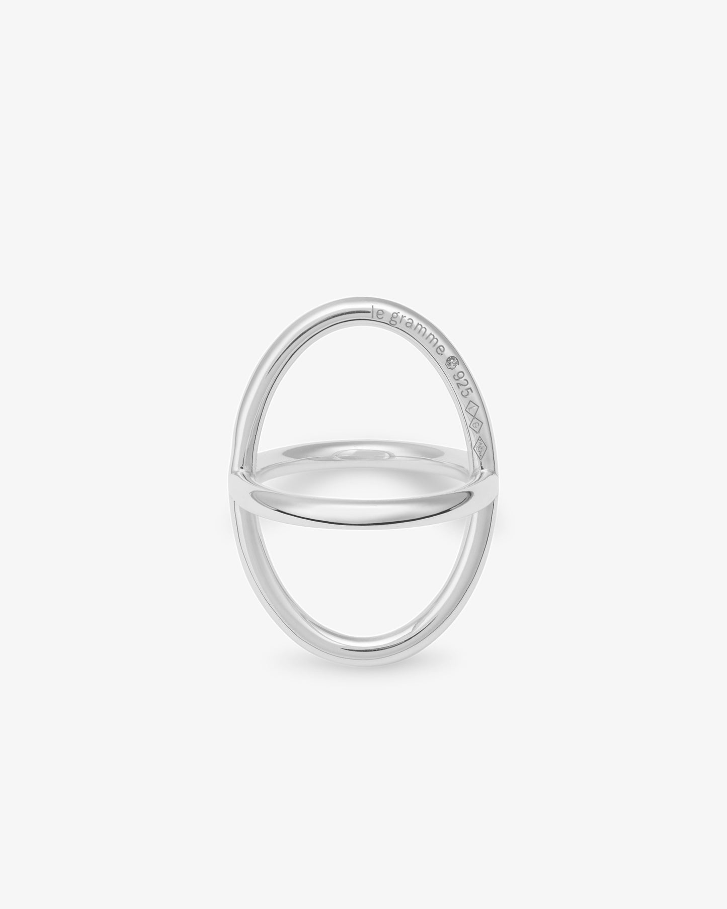 Le gramme 9g polished entrelacs ring