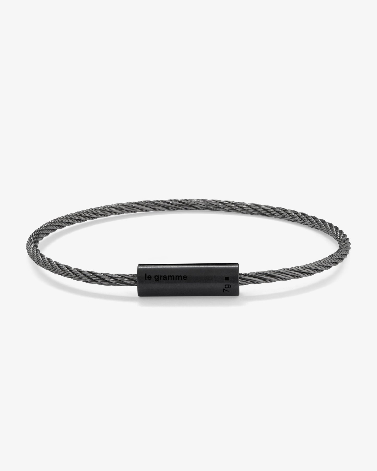 Le gramme 7g brushed ceramic cable bracelet