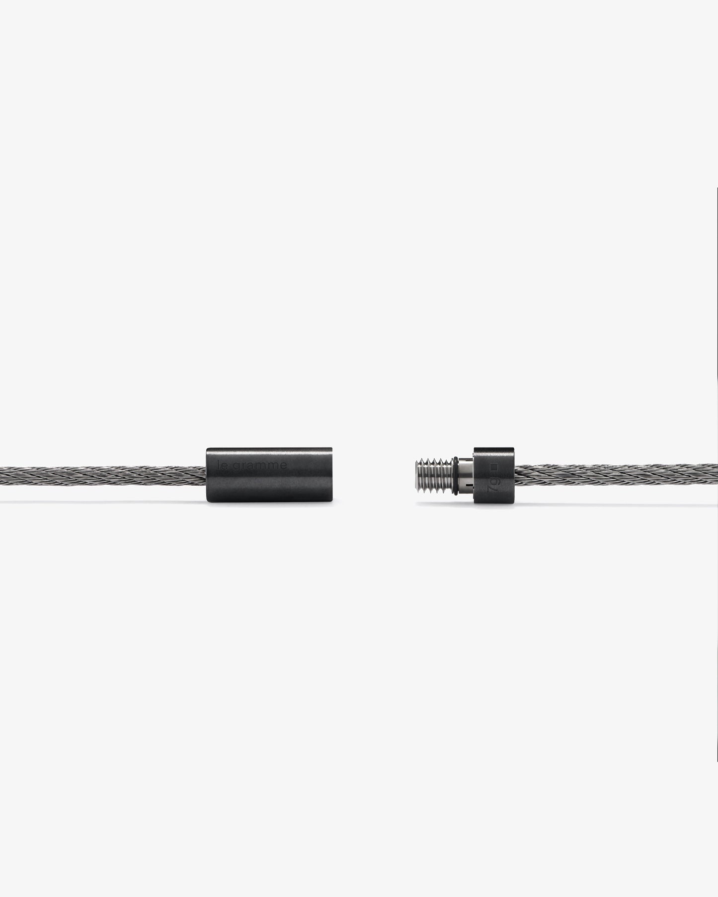 Le gramme 7g brushed ceramic cable bracelet