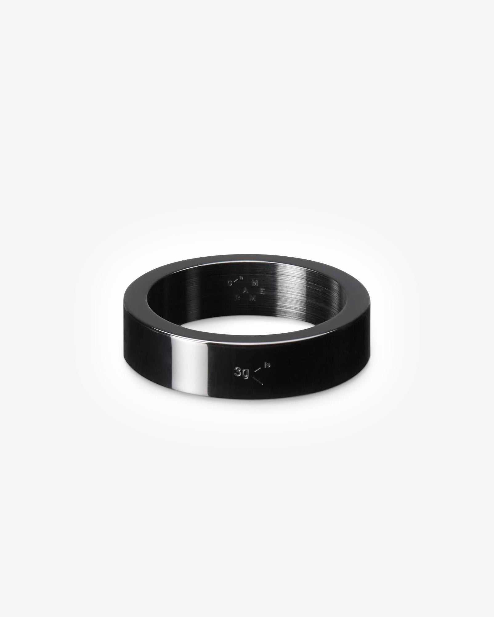 Le gramme 3g polished ceramic ribbon ring
